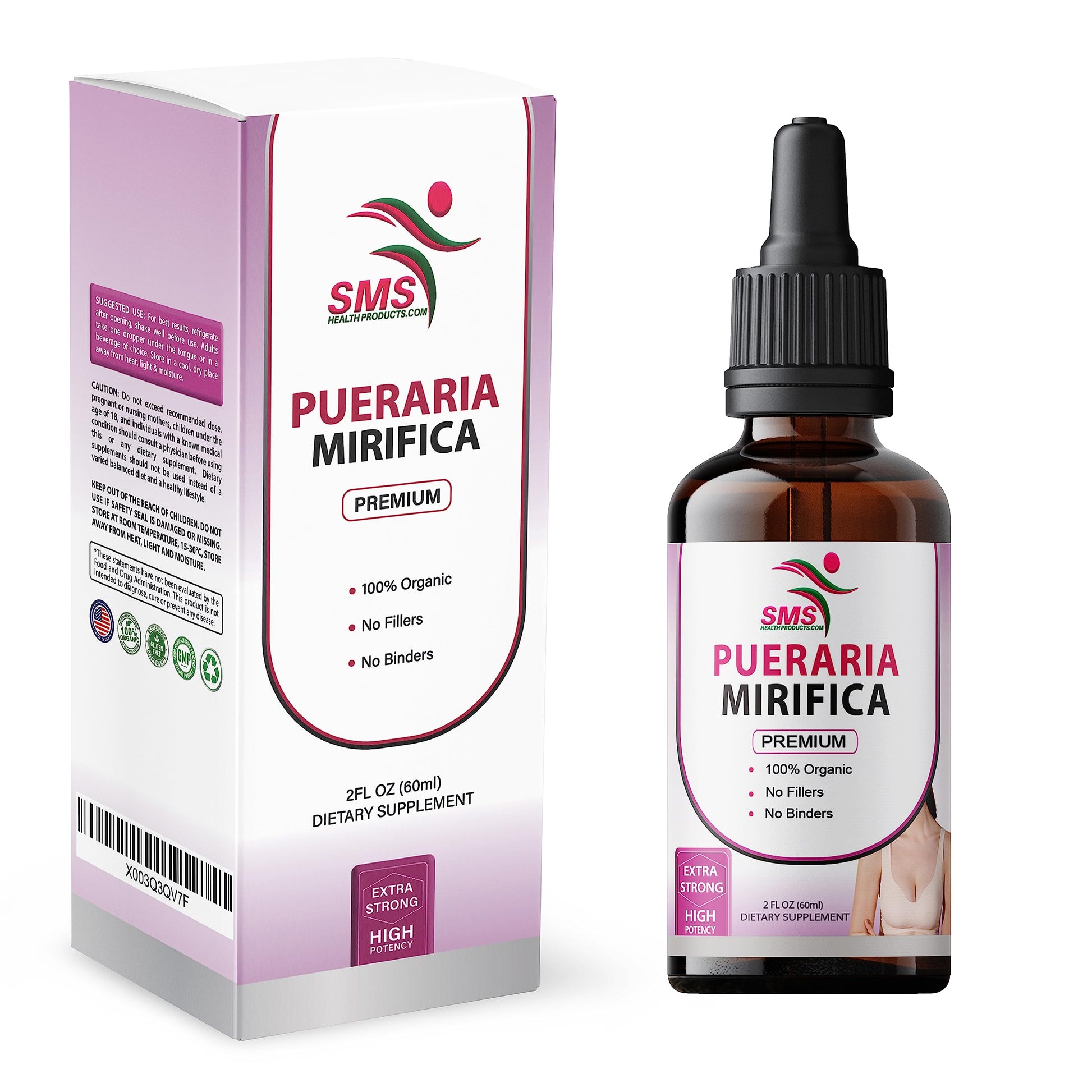 SMSHEALTHPRODUCTS.com Pueraria Mirifica Drops | Premium Grade | Herbal Liquid Extract | Non-GMO