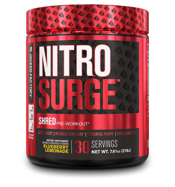 Jacked Factory NITROSURGE Shred Pre Workout Supplement - Energy Jacked Factory