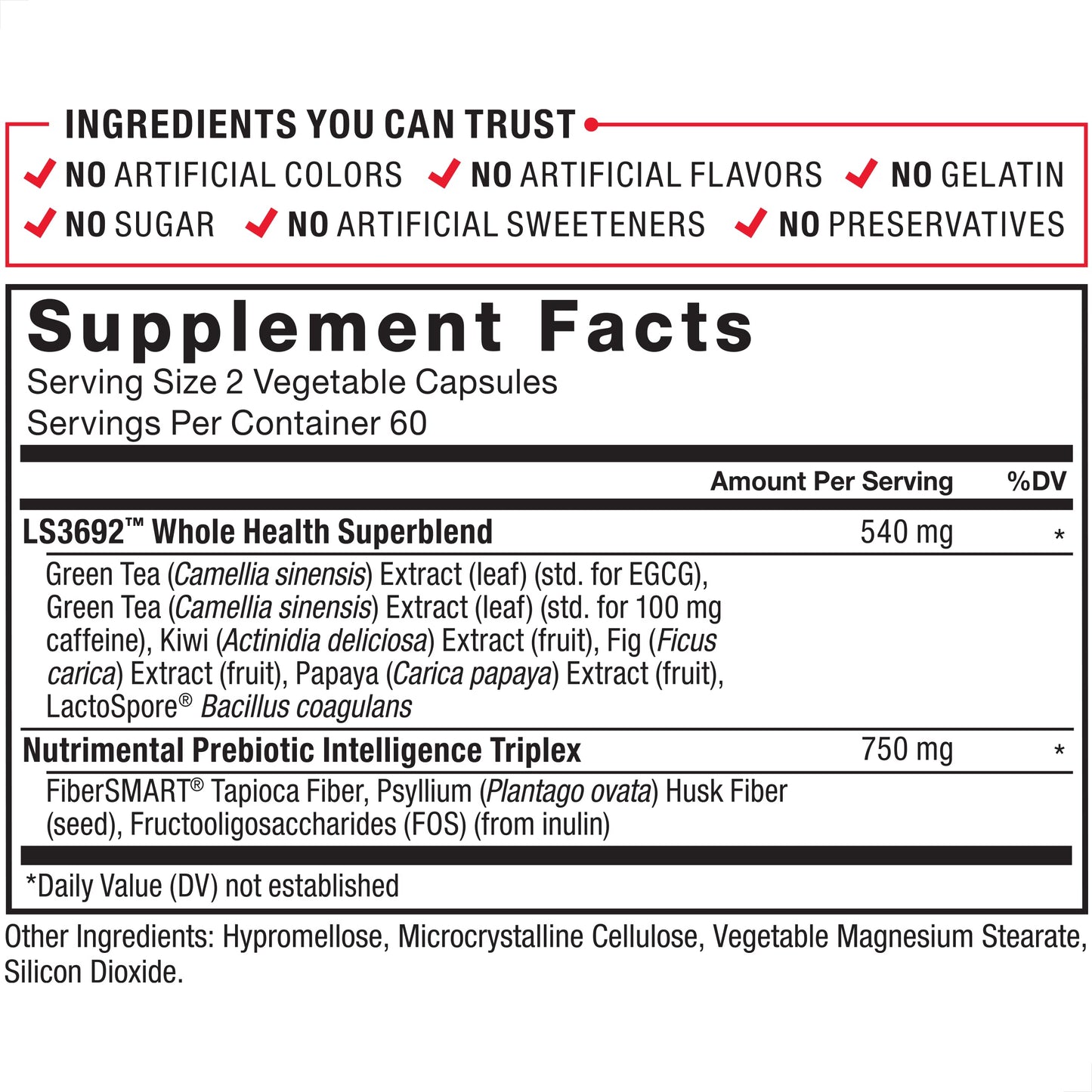 Force Factor ProbioSlim + Prebiotic Fiber Weight Loss Supplement for Women and Men