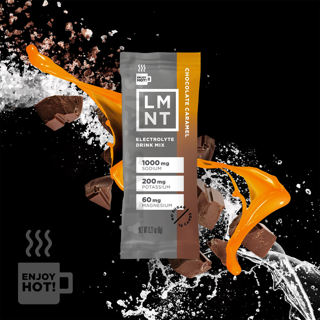 LMNT Hot Chocolate and Coffee Mixer - Chocolate Caramel Salt Electrolytes | No Sugar