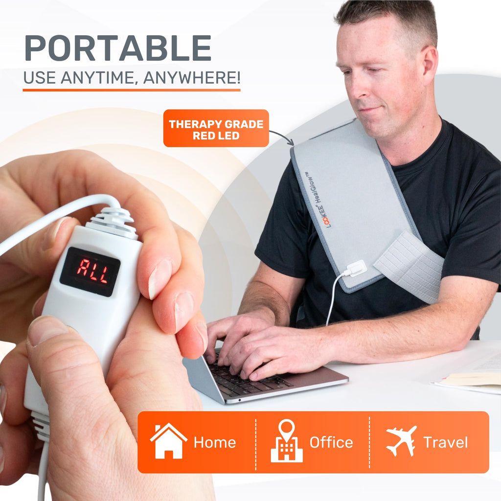 LOOKEE HealGlow Pro Medical Infrared & Red-Light Therapy Belt - LED Technology - 60W Powerful