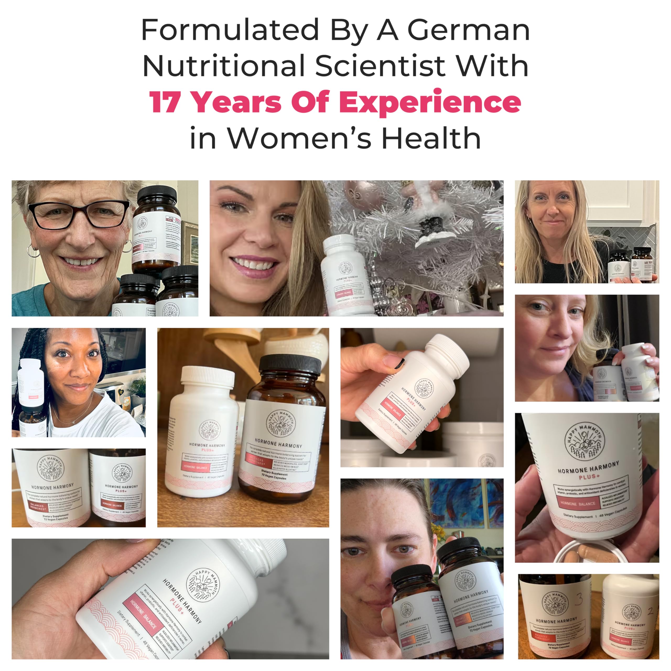 Happy Mammoth Hormone Harmony Plus Booster for Hormone Harmony to Get Even More Hormonal Happy Mammoth