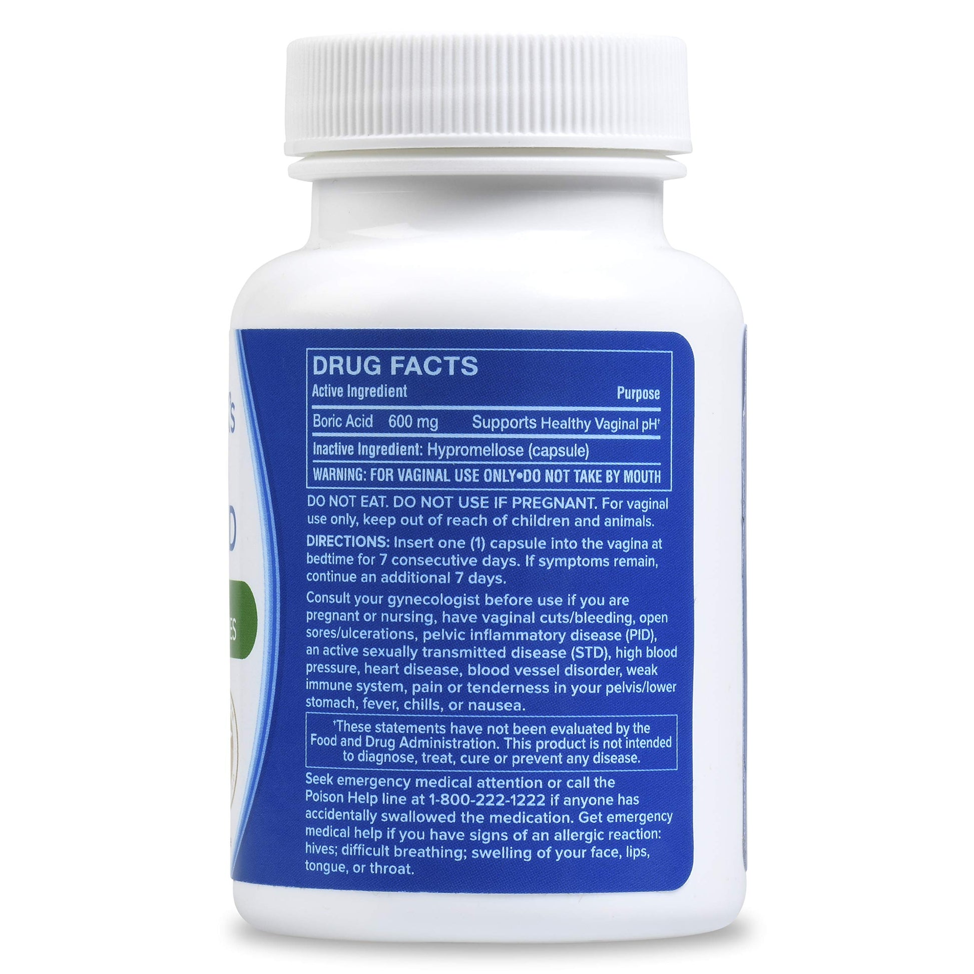 doctor MK's NATURAL Boric Acid Suppositories (600mg) for Healthy Feminine pH Support doctor MK's NATURAL