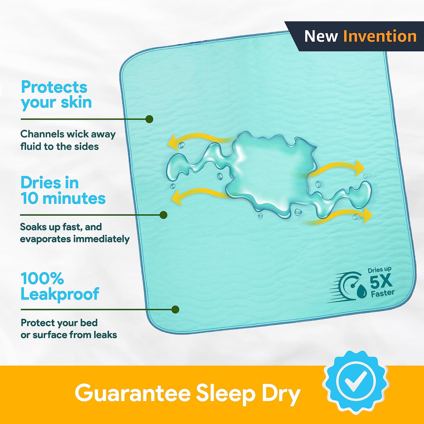 IMPROVIA® Washable Underpads 34" x 36" (Pack of 10) Heavy Absorbenc