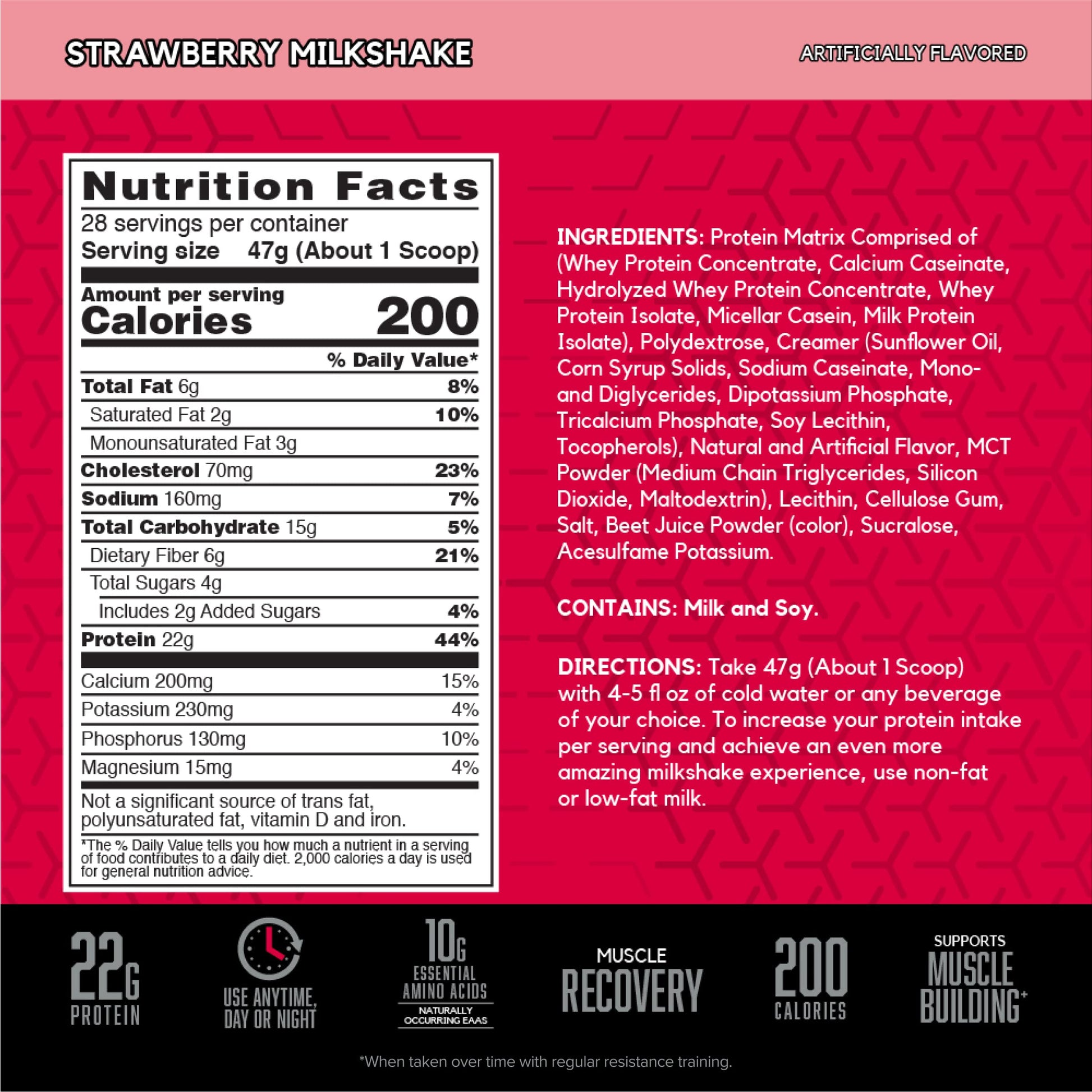 BSN SYNTHA-6 Whey Protein Powder, Strawberry Protein Powder with Micellar Casein BSN