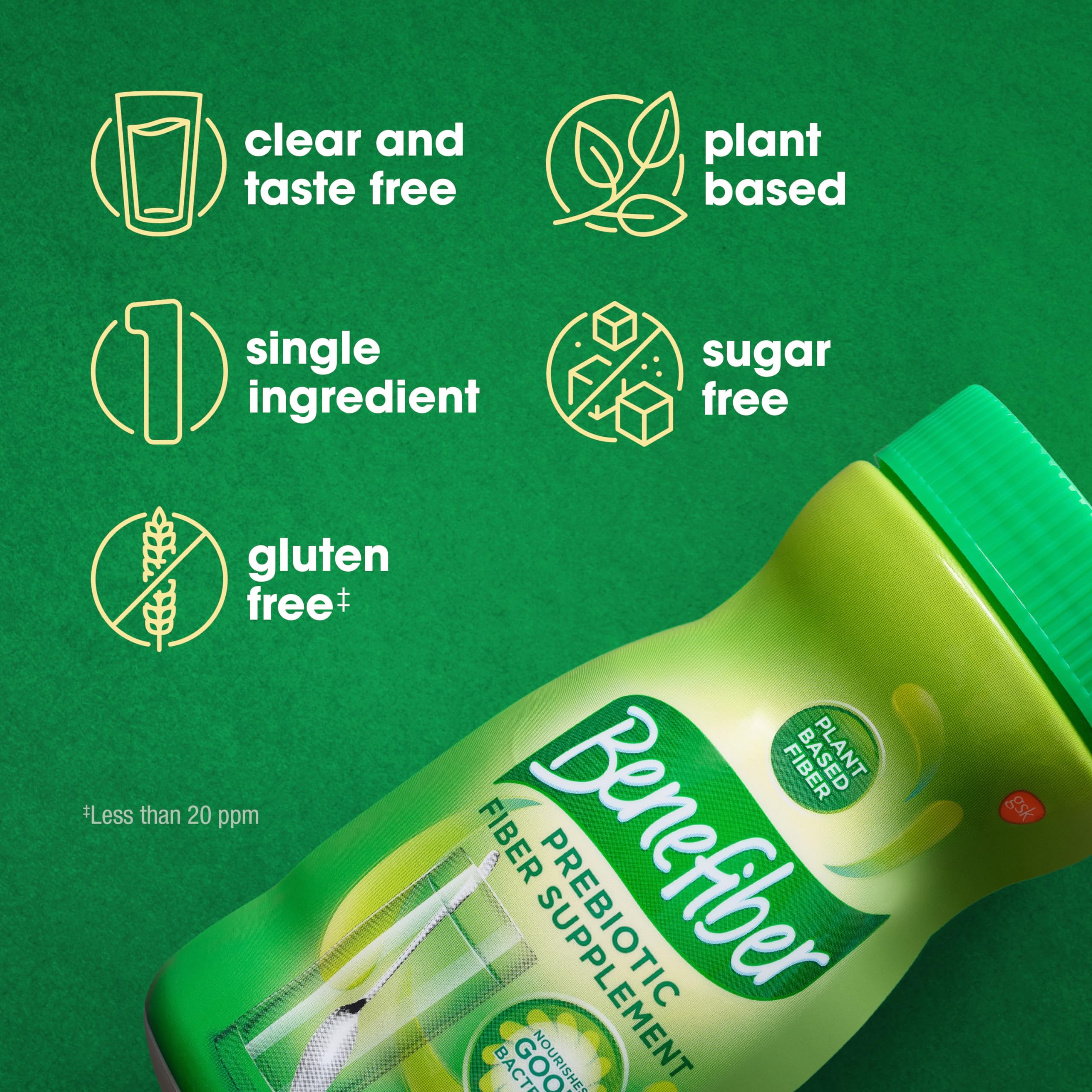 Benefiber Daily Prebiotic Fiber Supplement Powder for Digestive Health, Unflavored Benefiber