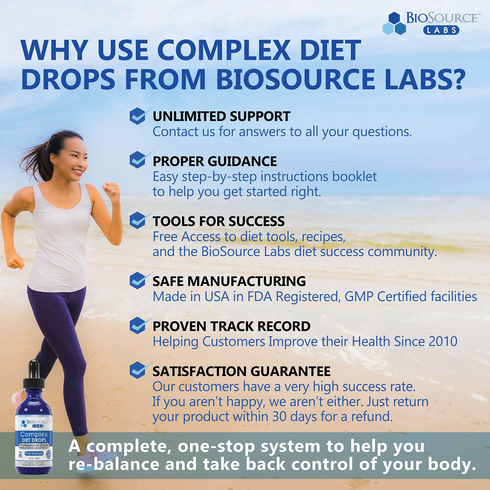 BioSource Labs Complex Diet Drops – Best Natural Weight Management Drops for Men and Women BioSource Labs