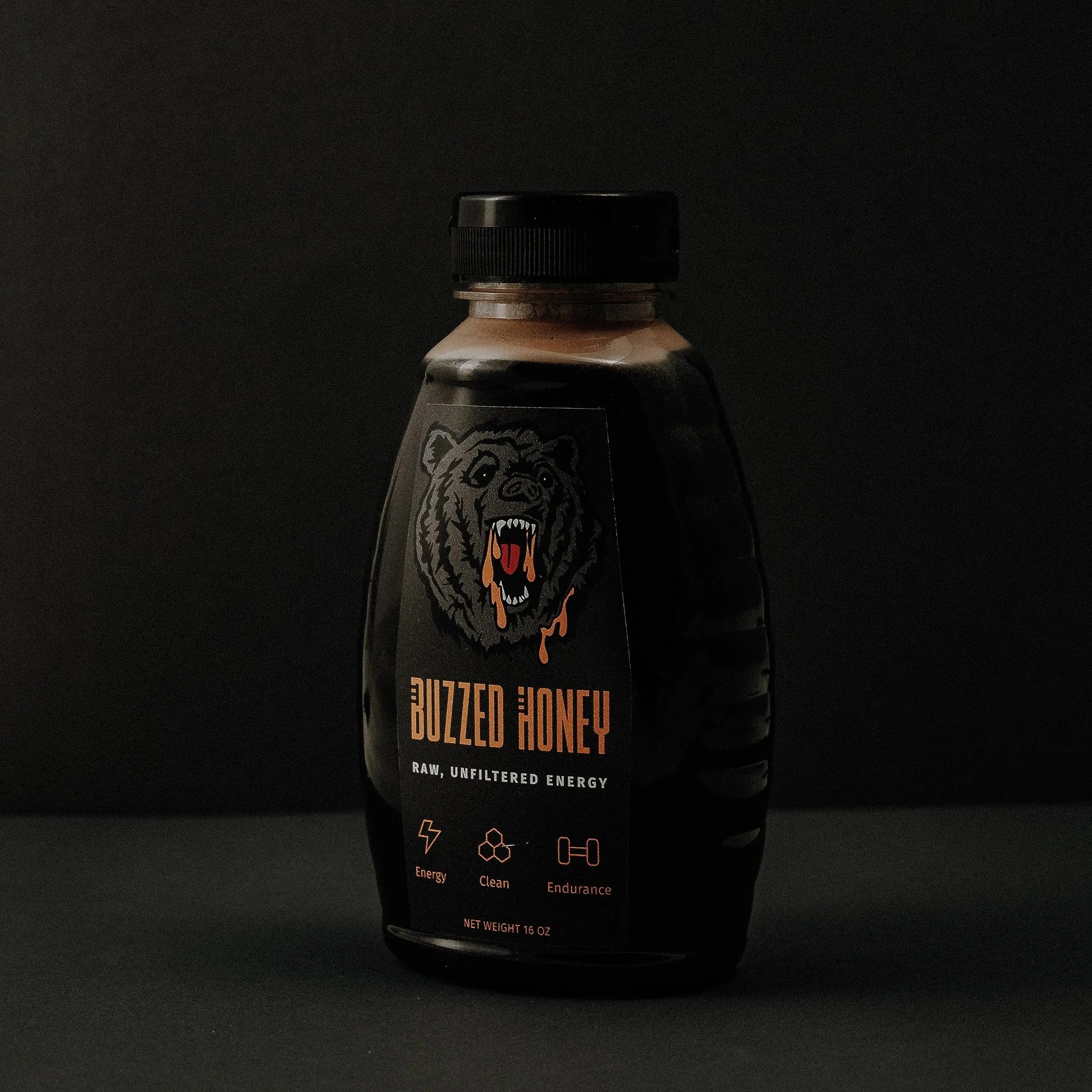 Buzzed Honey - 16oz, Natural Preworkout Supplement, Raw Honey, Caffeine, Clean Energy, Endurance & Pump