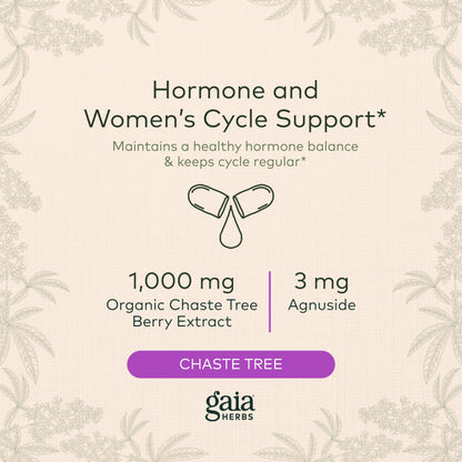 Gaia Herbs Vitex Berry (Chaste Tree) - Supports Hormone Balance & Fertility