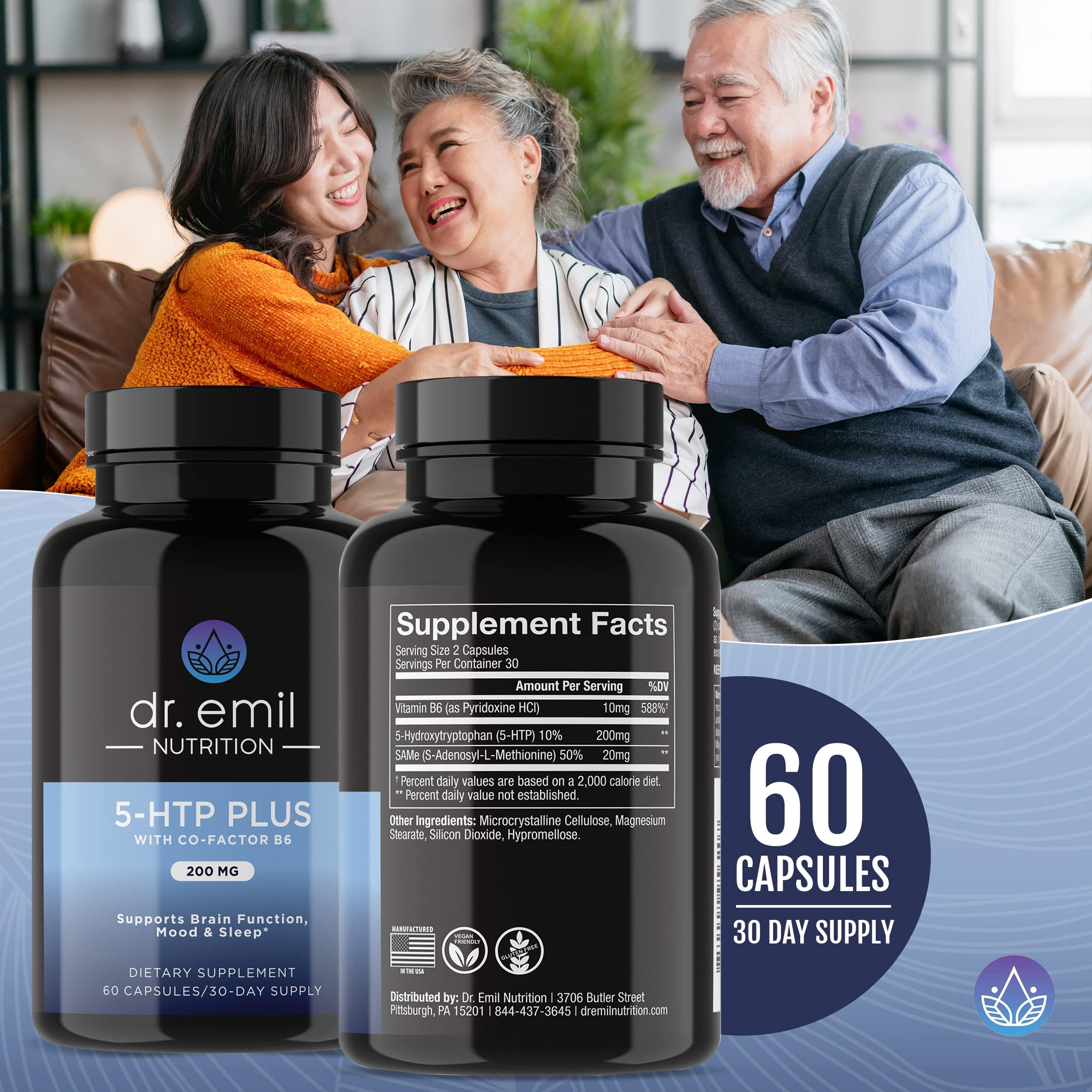 DR EMIL NUTRITION 200 MG 5-HTP Plus with SAM-e to Maintain Normal Healthy Sleep DR EMIL NUTRITION