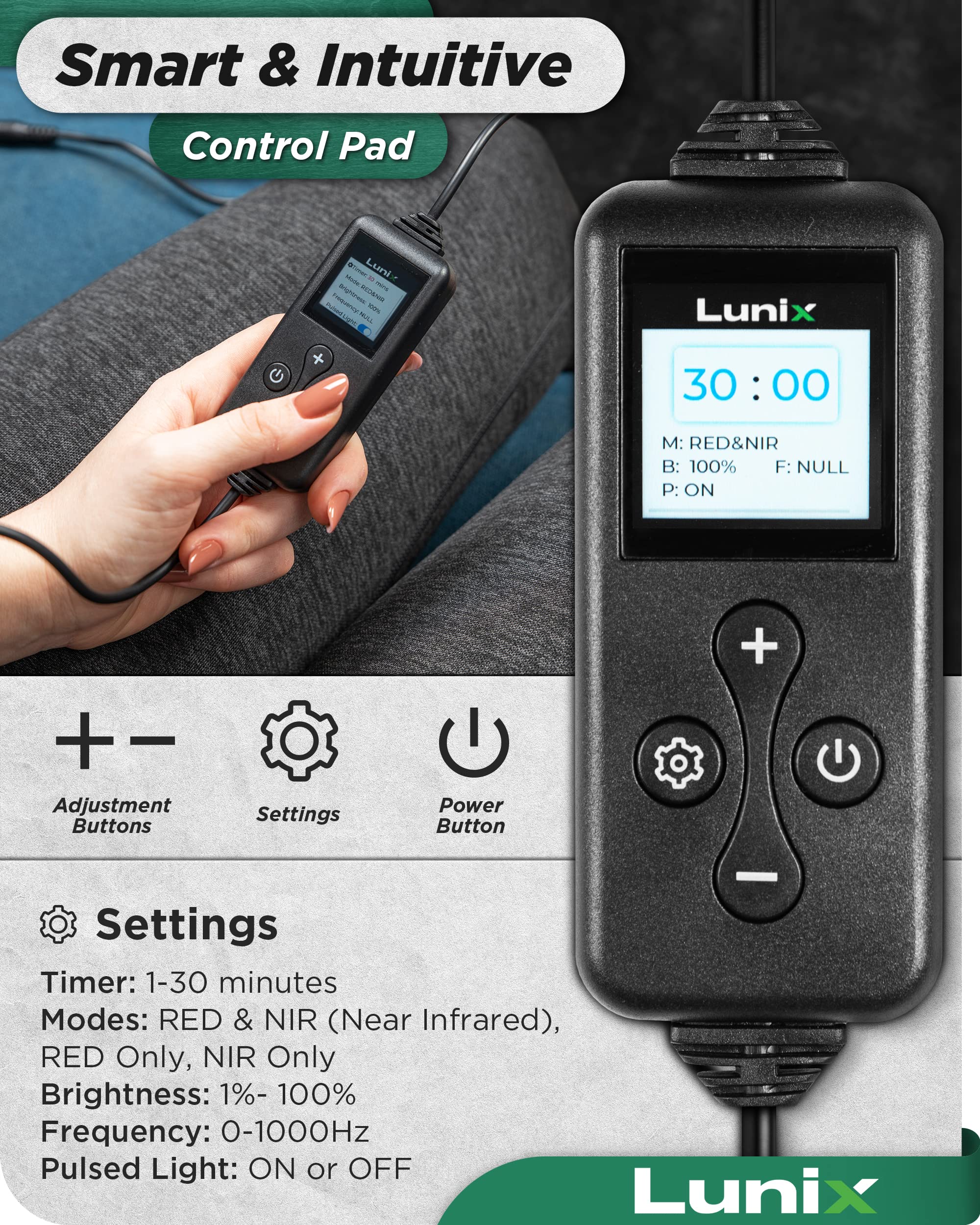 Lunix LX16 Red Light Therapy Belt, Near Infrared Light and Red Light Therapy to Improve Circulation Lunix