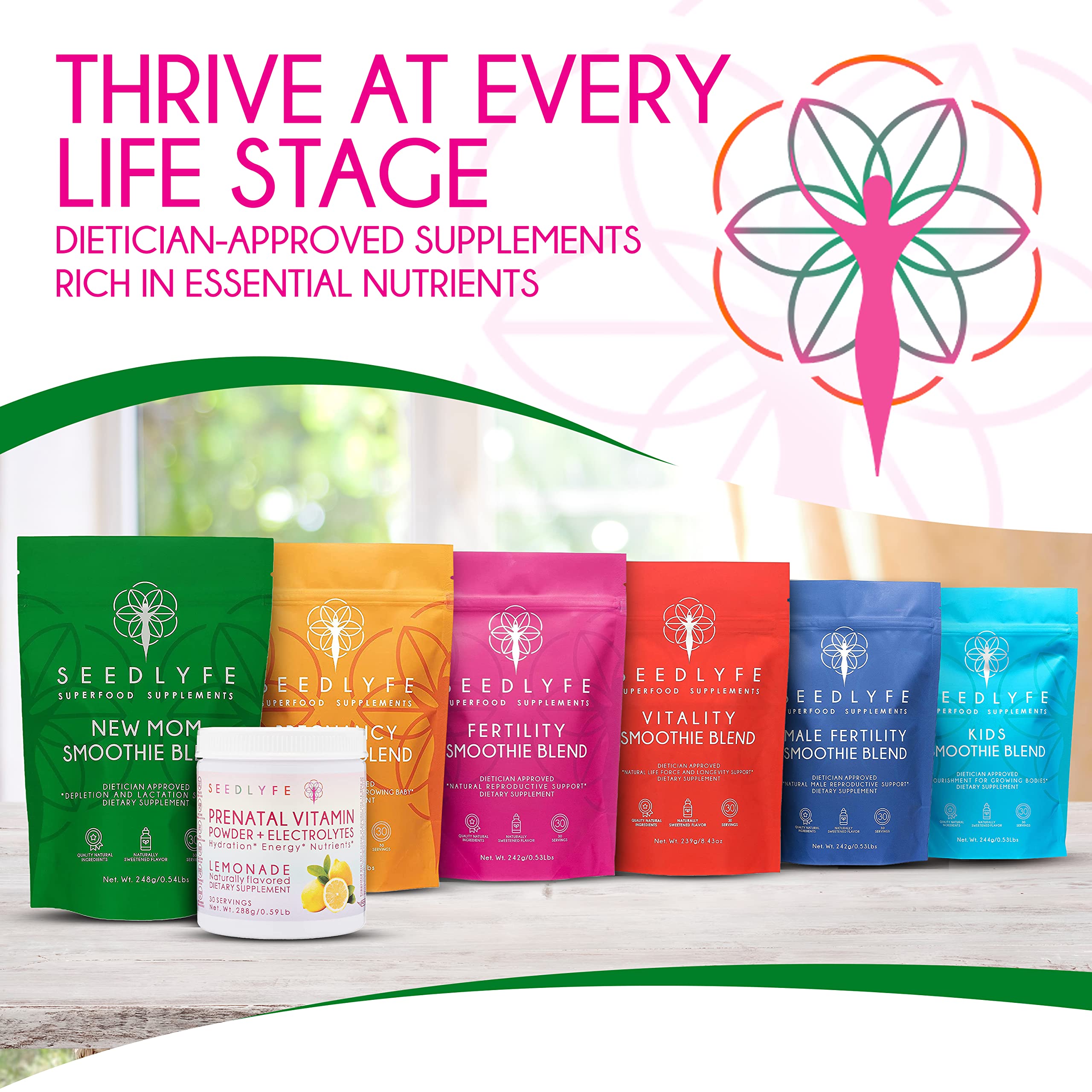 seedlyfe New Mother Postnatal Supplement Care Bundle - Lactation Superfood Smoothie seedlyfe