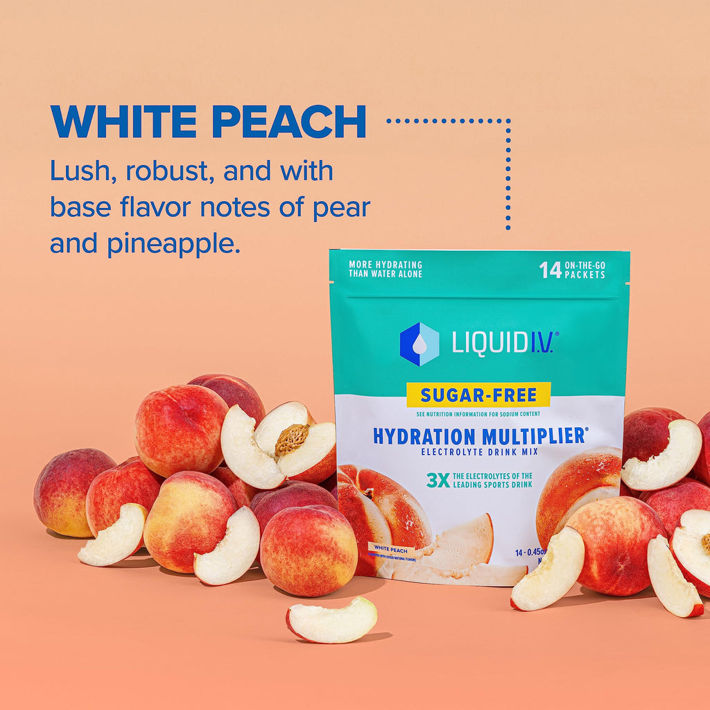 Liquid I.V. Sugar-Free Hydration Multiplier - White Peach – Hydration Powder Packets