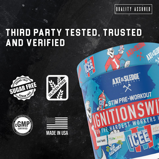 Ignition Switch Pre-Workout with CarnoSyn, TeaCrine, Infinergy, and AgmaMax, Long Lasting Energy, Laser Focus, Increased Pumps, Enhanced Performance, 40 servings