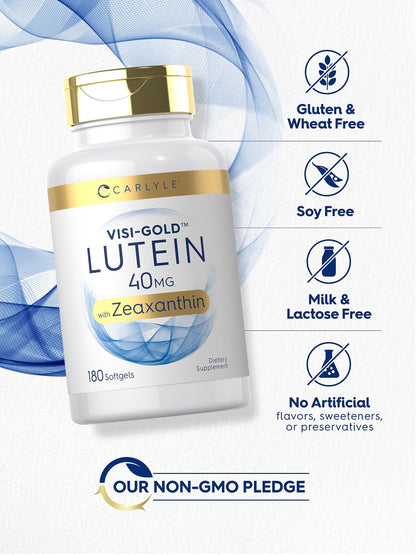 Carlyle Lutein and Zeaxanthin 40 mg | 180 Softgels | Eye Health Vitamins