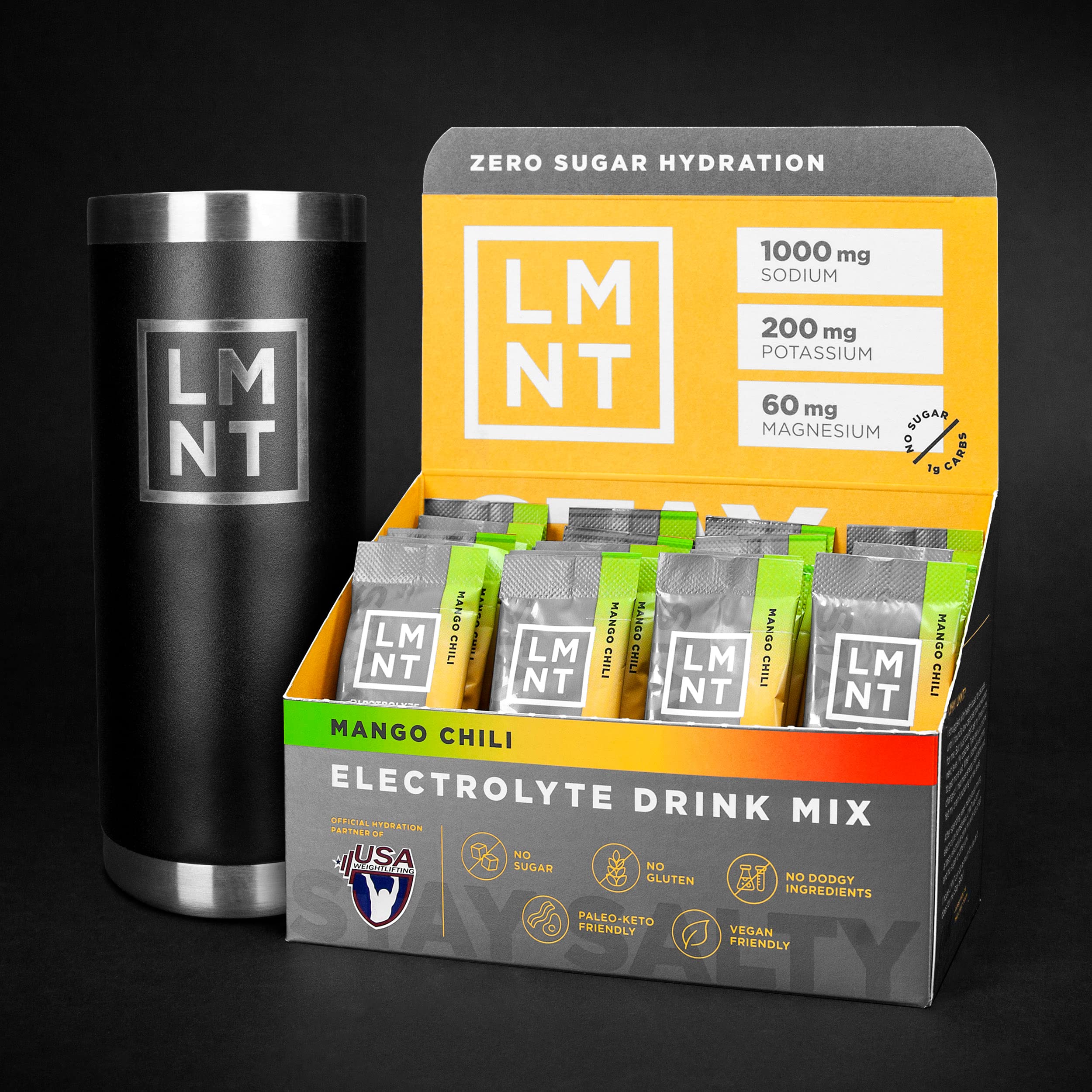 LMNT Keto Electrolyte Powder Packets | Paleo Hydration Powder | No Sugar, No Artificial