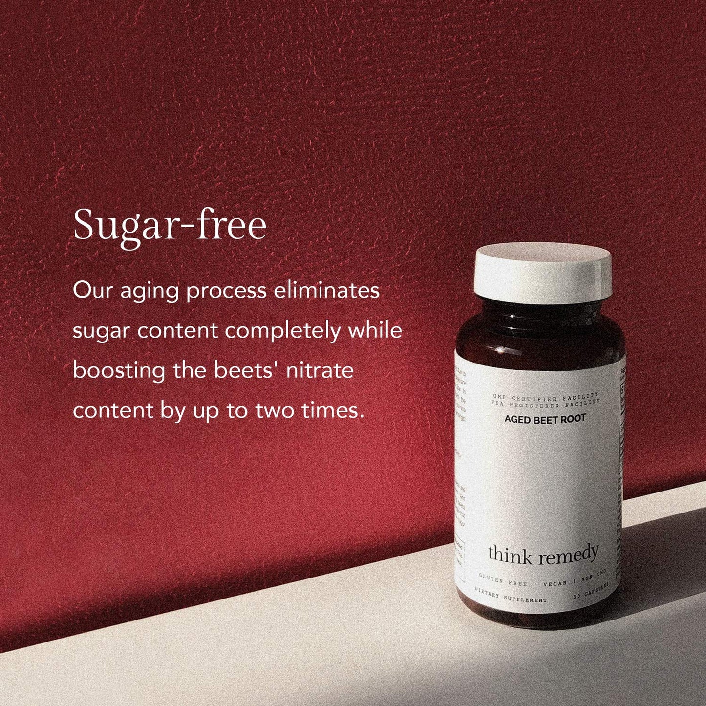 Think Remedy Aged Beet Root Capsules - Beet Pills for Stamina - Organic Beet Root Powder