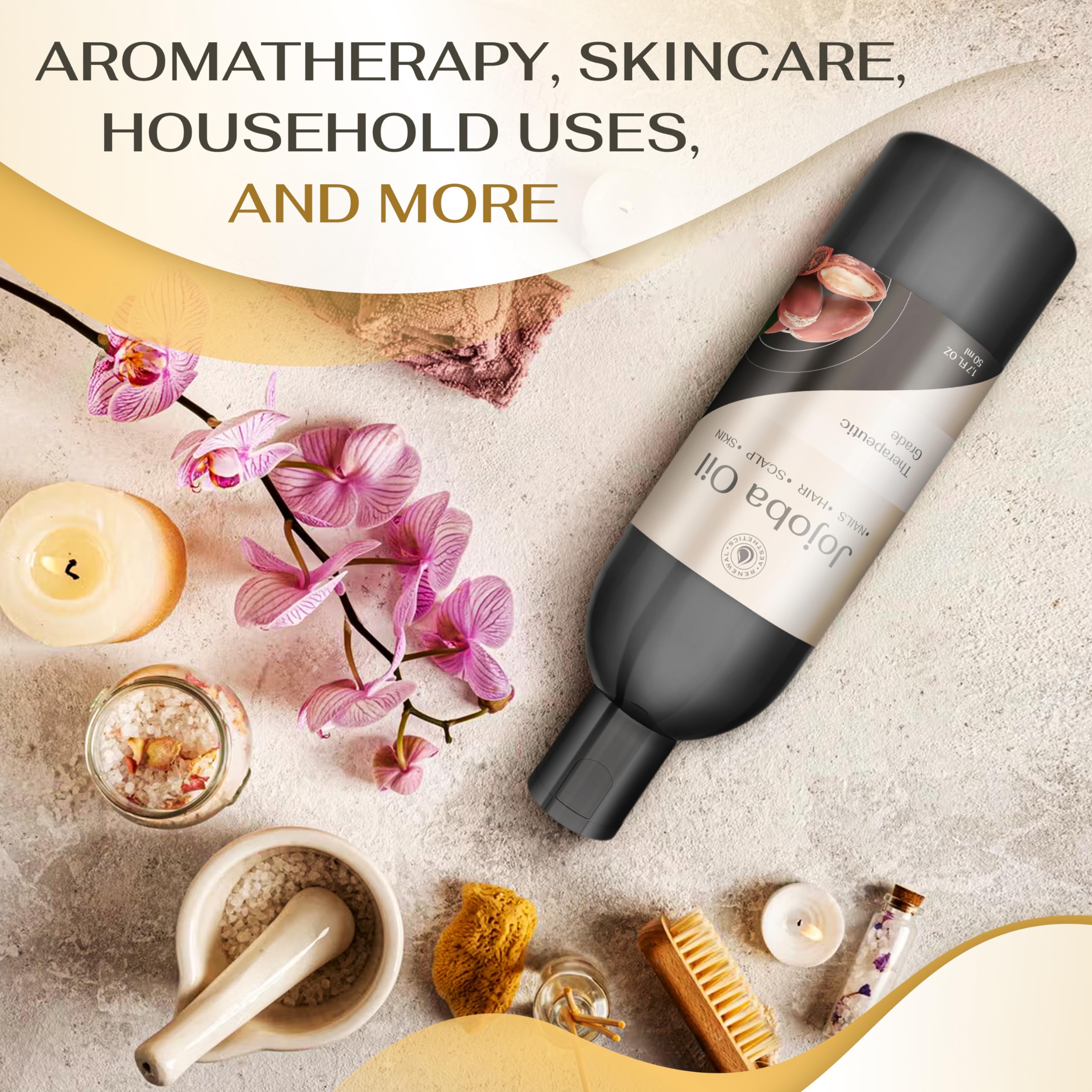 Sweet Oil - Hair and Skin Softener, Organic Natural Carrier Body Oil, Carrier Oil for Essential Oils - Massage Oil Renewal Aesthetics