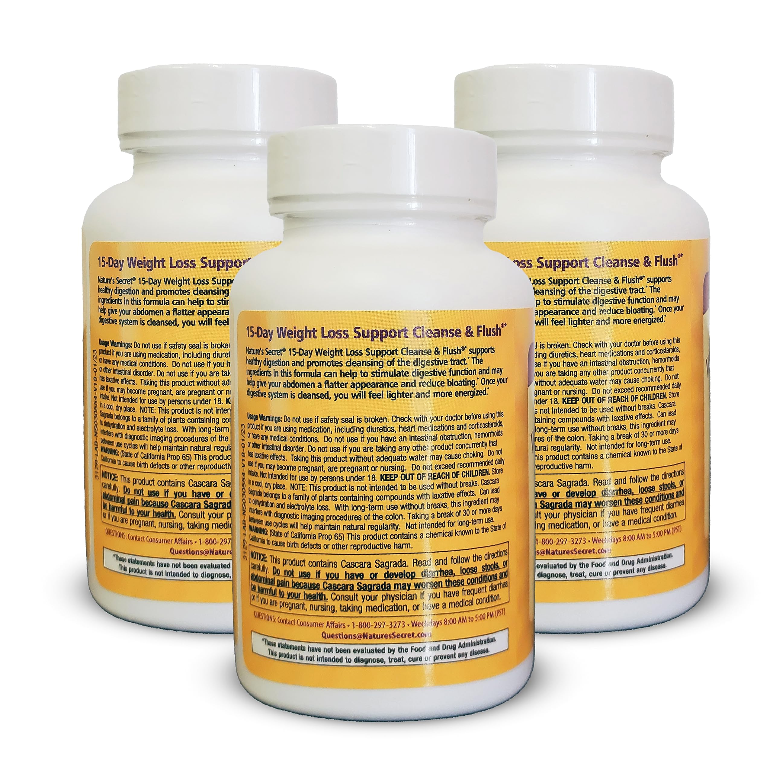 Nature's Secret 15-Day Weight Loss Support Cleanse & Flush (Pack of 3) Nature's Secret