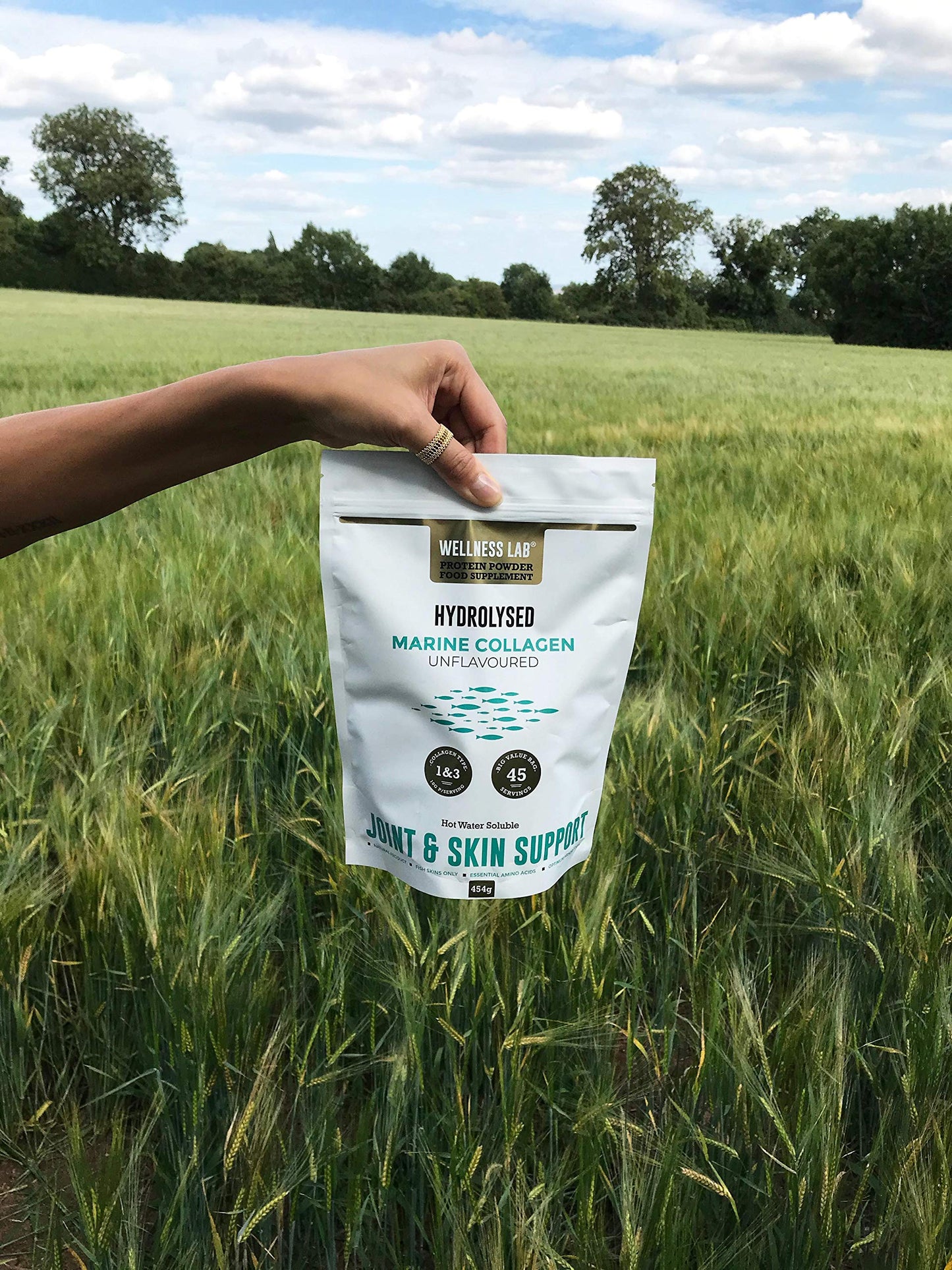 Cleanest Marine Collagen Peptides | Wellness Lab 454g | Type I,III | Highest Bioavailability Hydrolysed Protein
