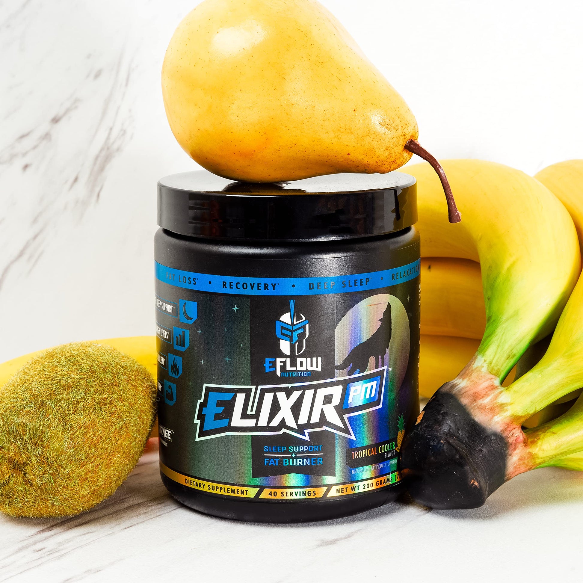 eFlow Nutrition Elixir PM - Night time Fat Burner and Natural Sleep Support - GABA, l-carnitine eFlow Nutrition