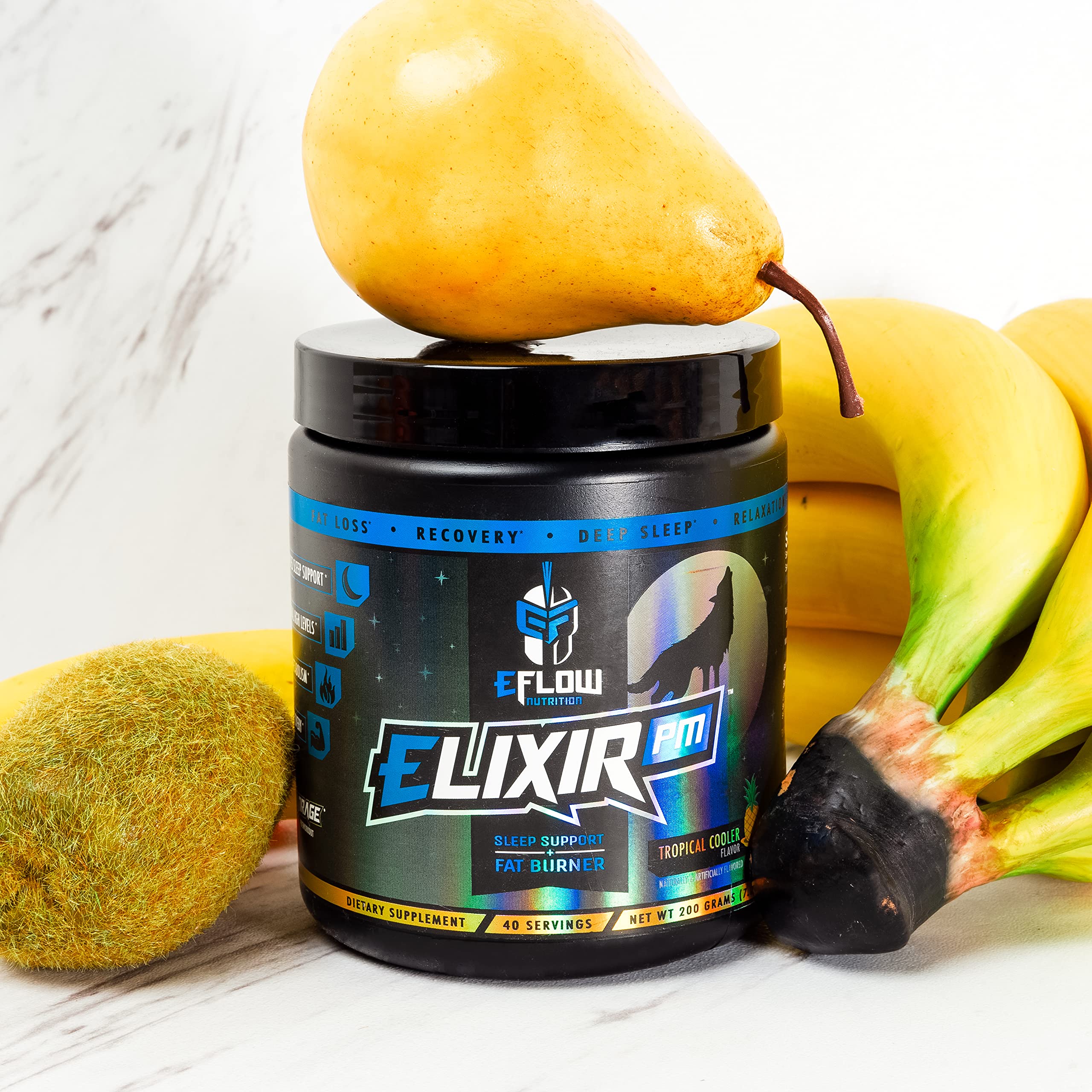 eFlow Nutrition Elixir PM - Night time Fat Burner and Natural Sleep Support - GABA, l-carnitine eFlow Nutrition