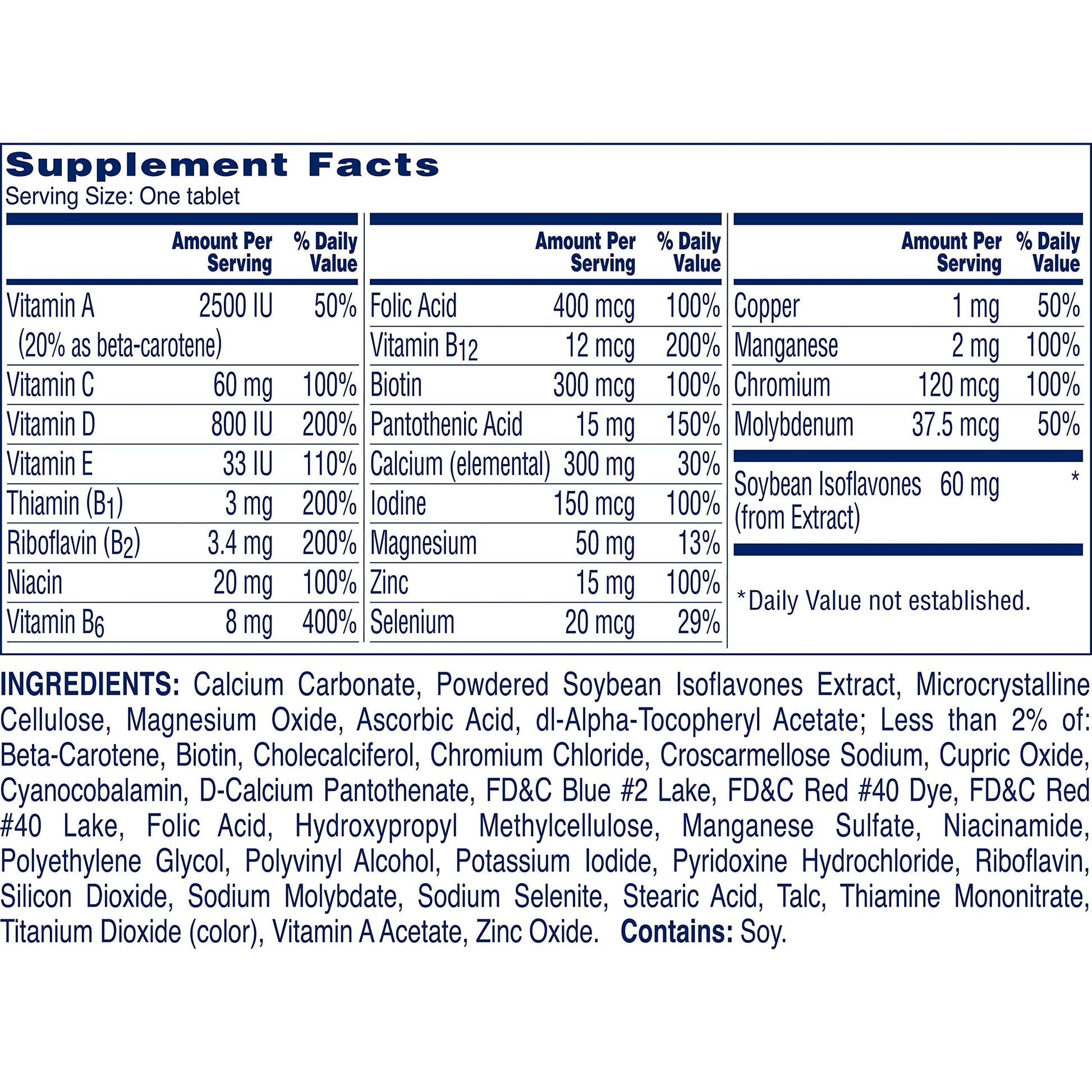 One A Day 1-A-Day Tabs Women's Meno Supp Bayer