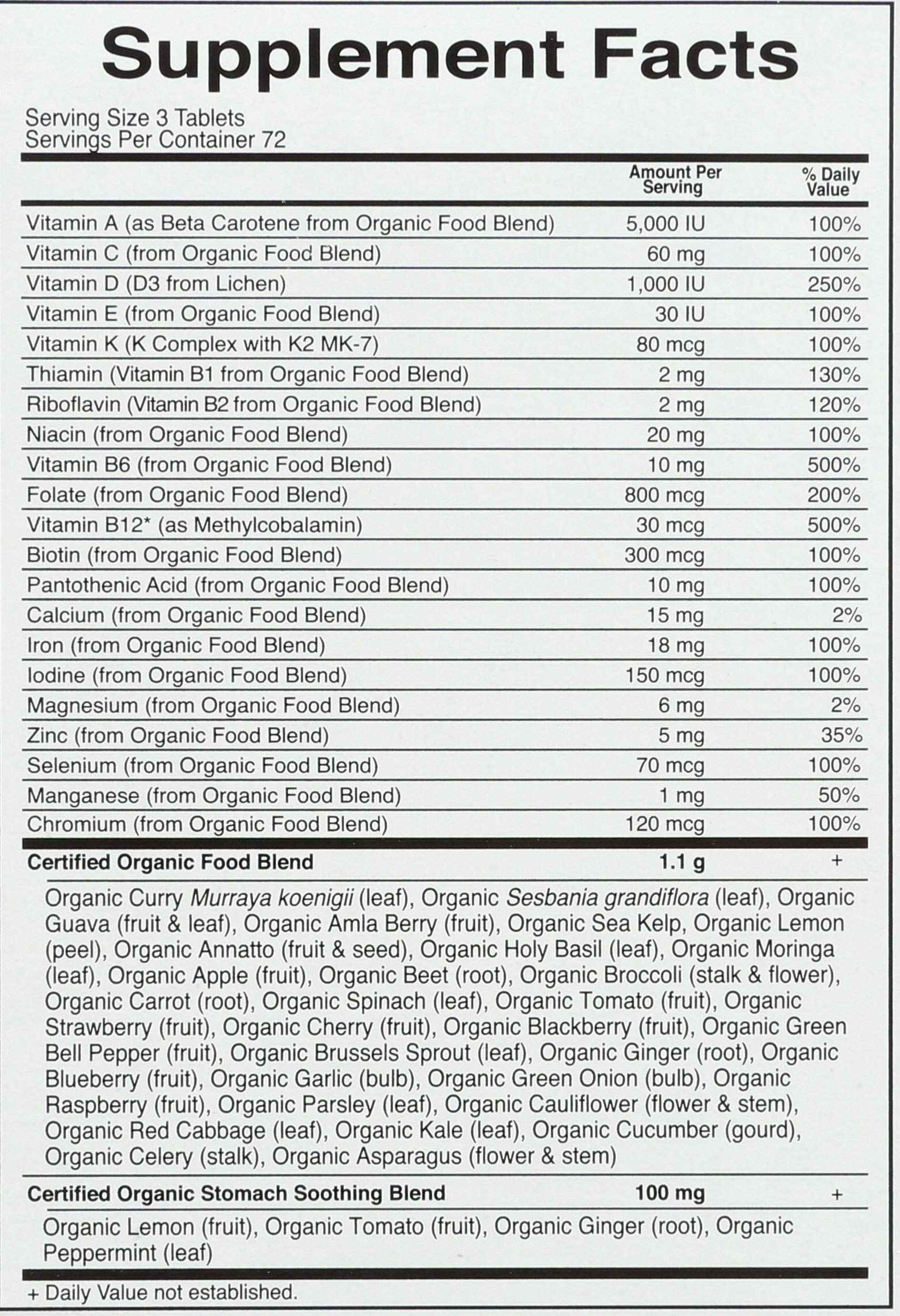 Garden of Life Organic Mykind Prenatal Multivitamin, 216 CT Garden of Life
