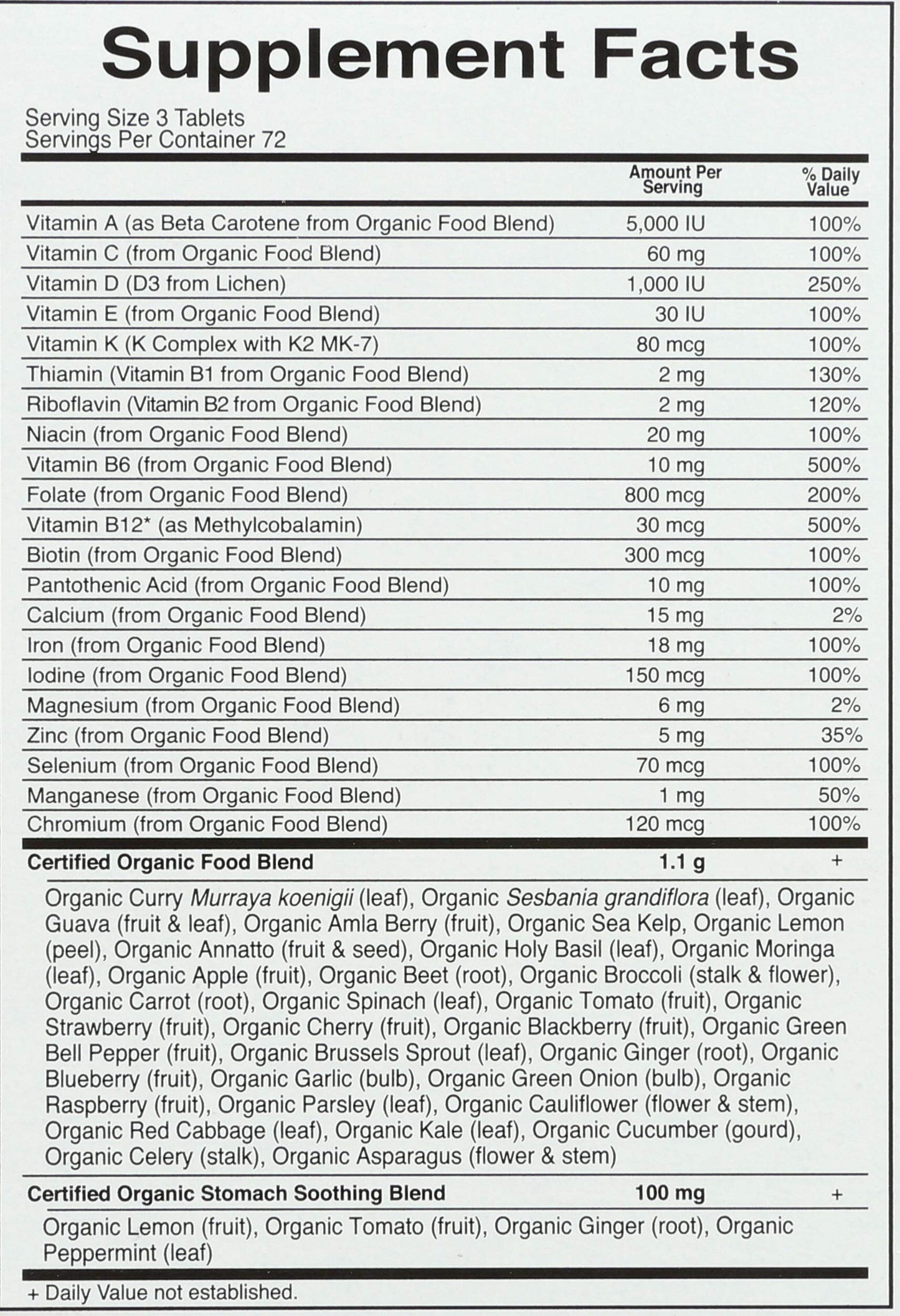 Garden of Life Organic Mykind Prenatal Multivitamin, 216 CT