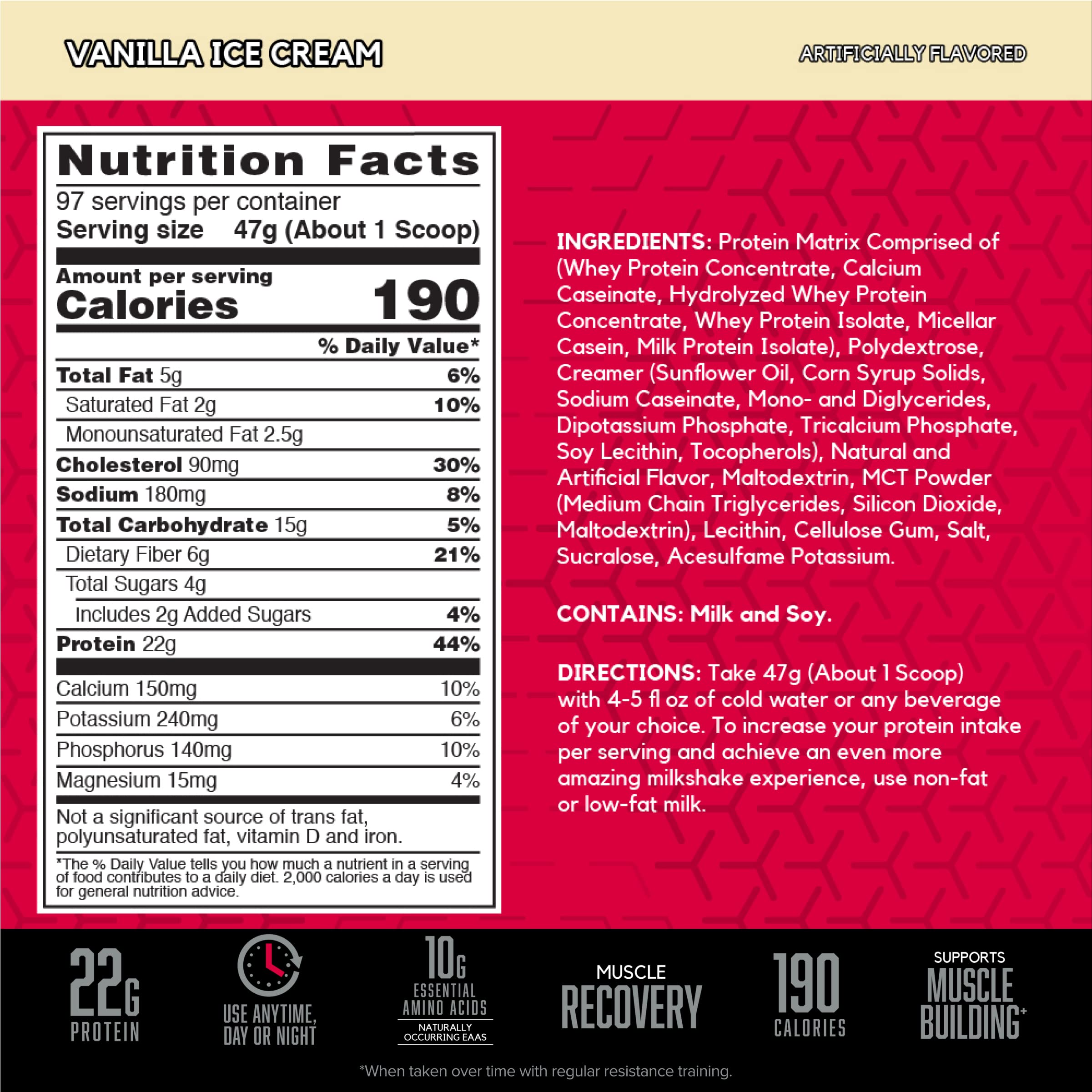 BSN SYNTHA-6 Whey Protein Powder, Vanilla Protein Powder with Micellar Casein BSN