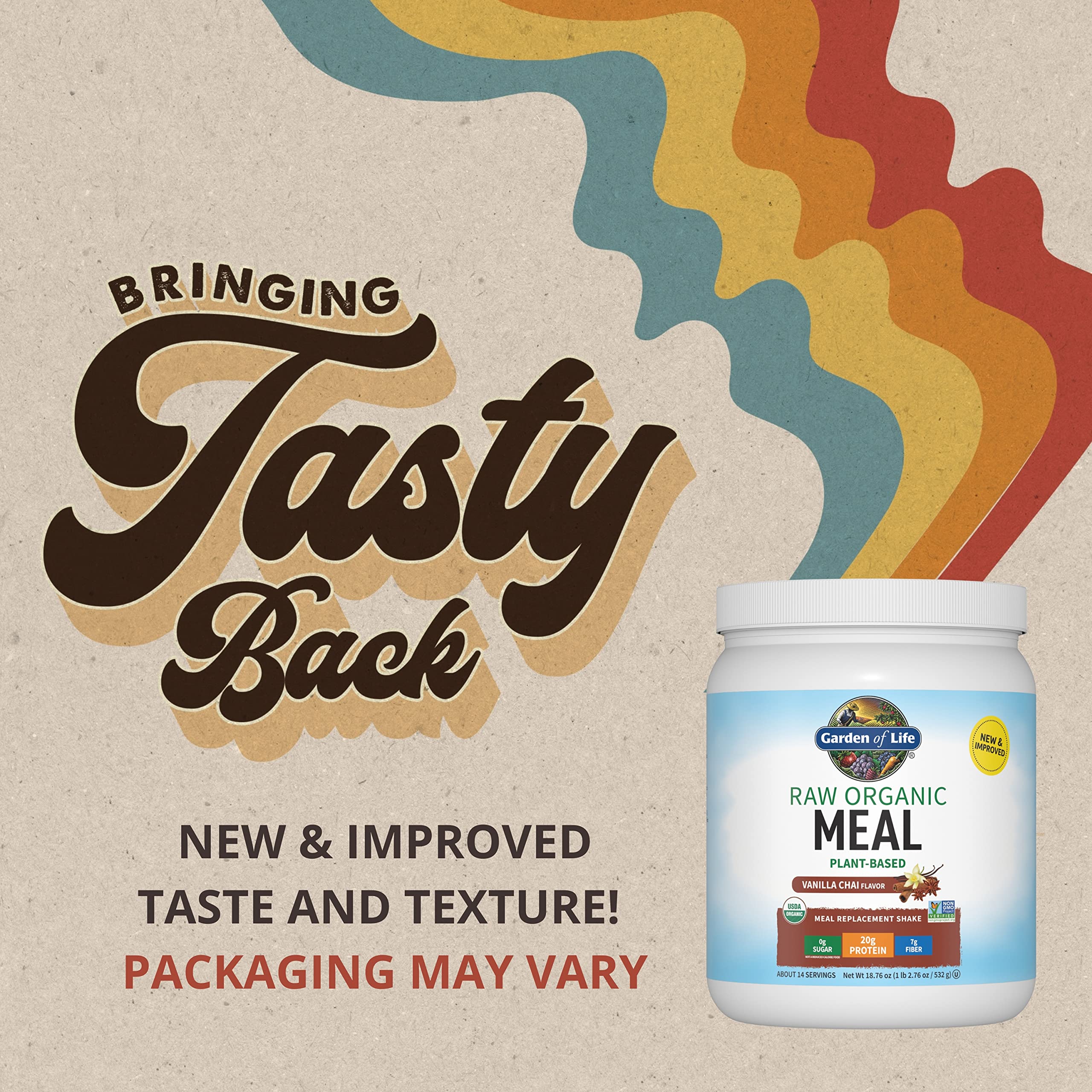 Garden of Life Meal Replacement Vanilla Chai Powder, 14 Servings