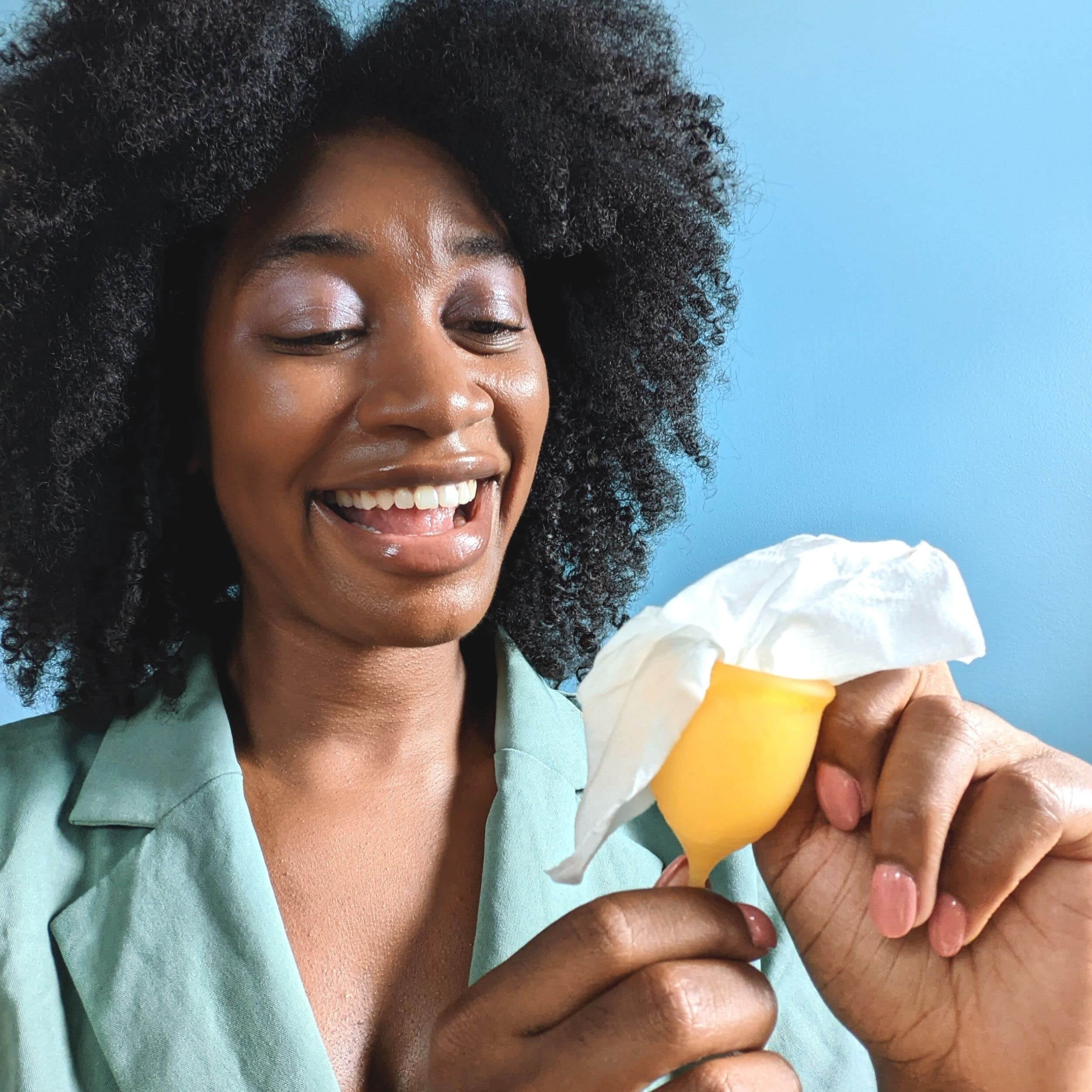 Menstrual Cup Wipes - On The Go Public Bathroom Feminine Wipes - Safe On Period Cups & Menstrual discs Pixie Cup