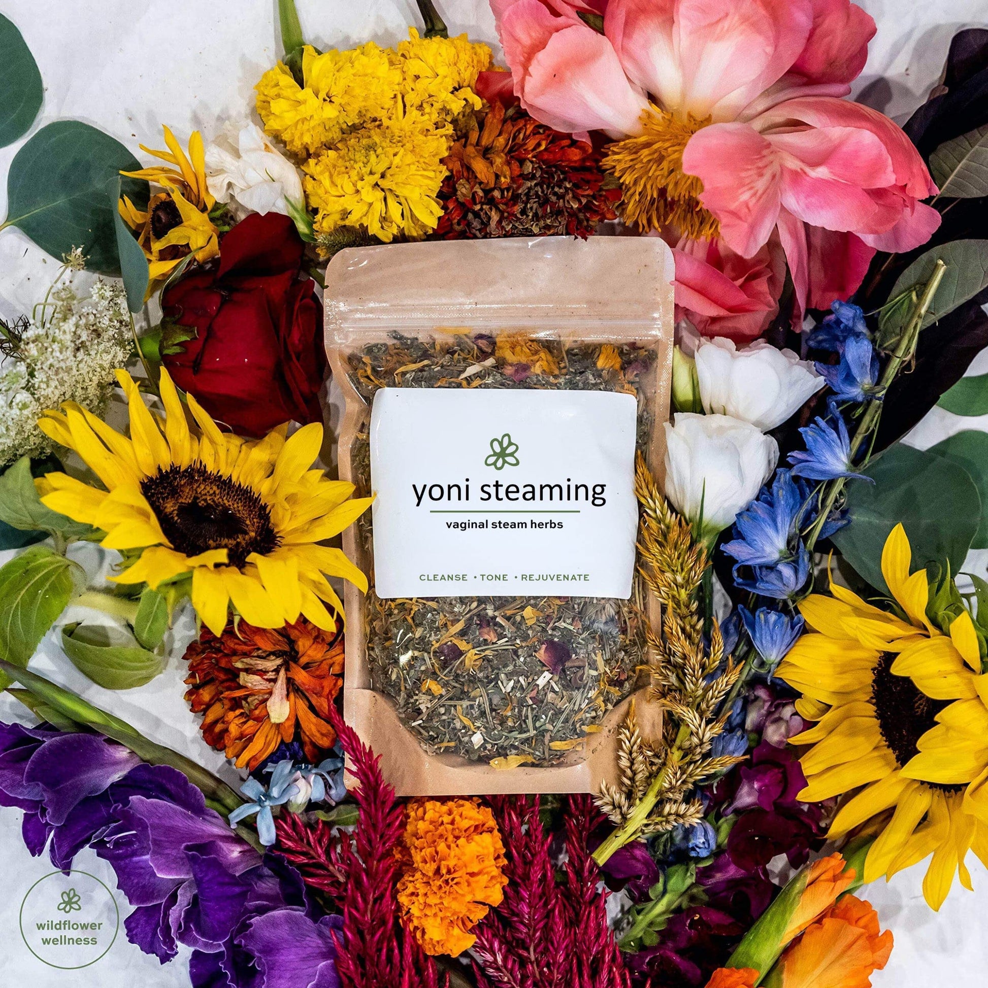 Yoni Steaming Herbs (5 Steams) | Cleansing + Gentle Formula | Formulated by Trained Herbalist WILDFLOWER WELLNESS