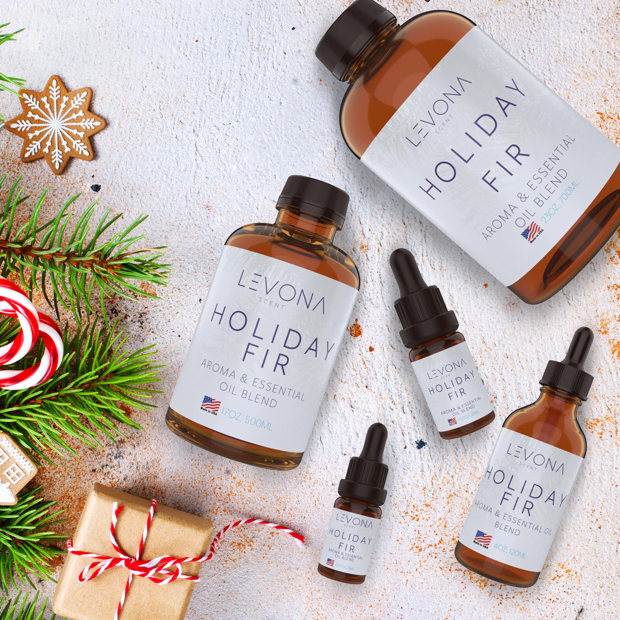 Levona Scent Christmas Essential Oils for Diffuser: Holiday Fir Essential Oil for Diffusers for Home LEVONA SCENT