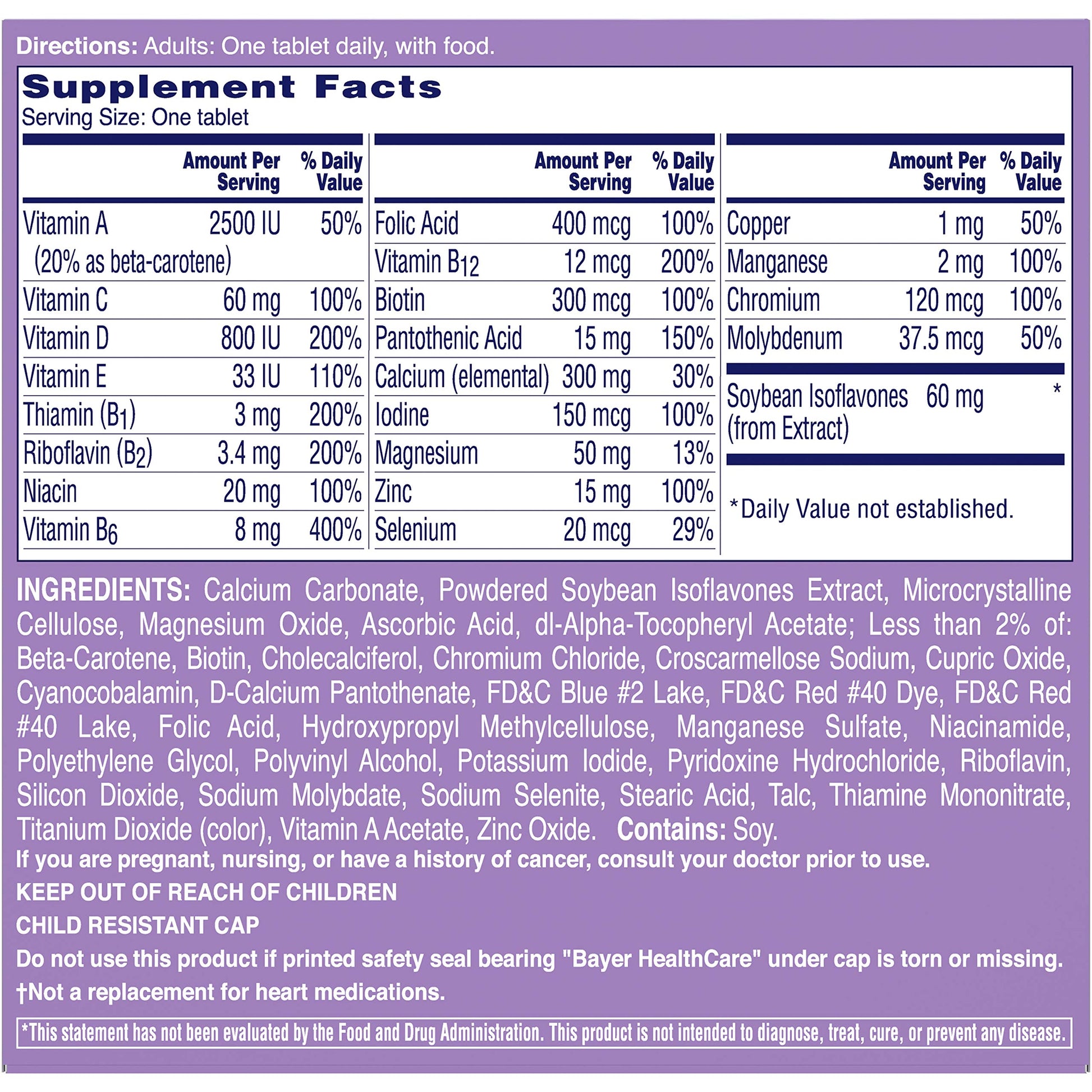 One A Day Women Menopause Size 50ct ONE A DAY