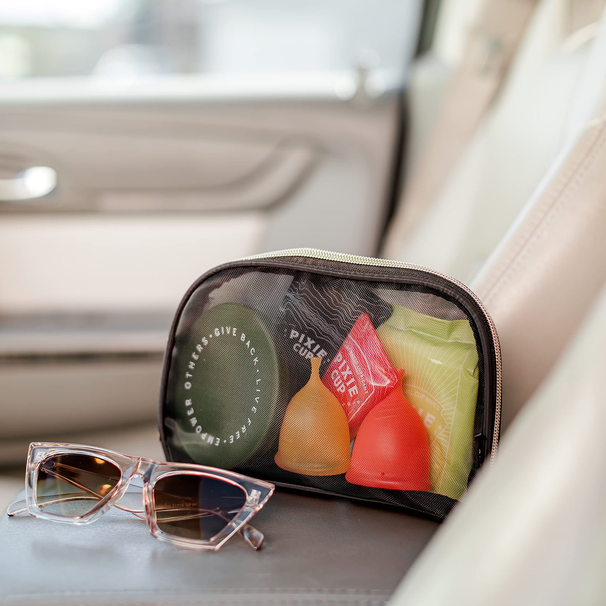 Pixie Cup Menstrual Kit - Best Period Cup Starter Kit - 2 Cups, Wash, 20 Wipes, Lube, Public Pixie Cup