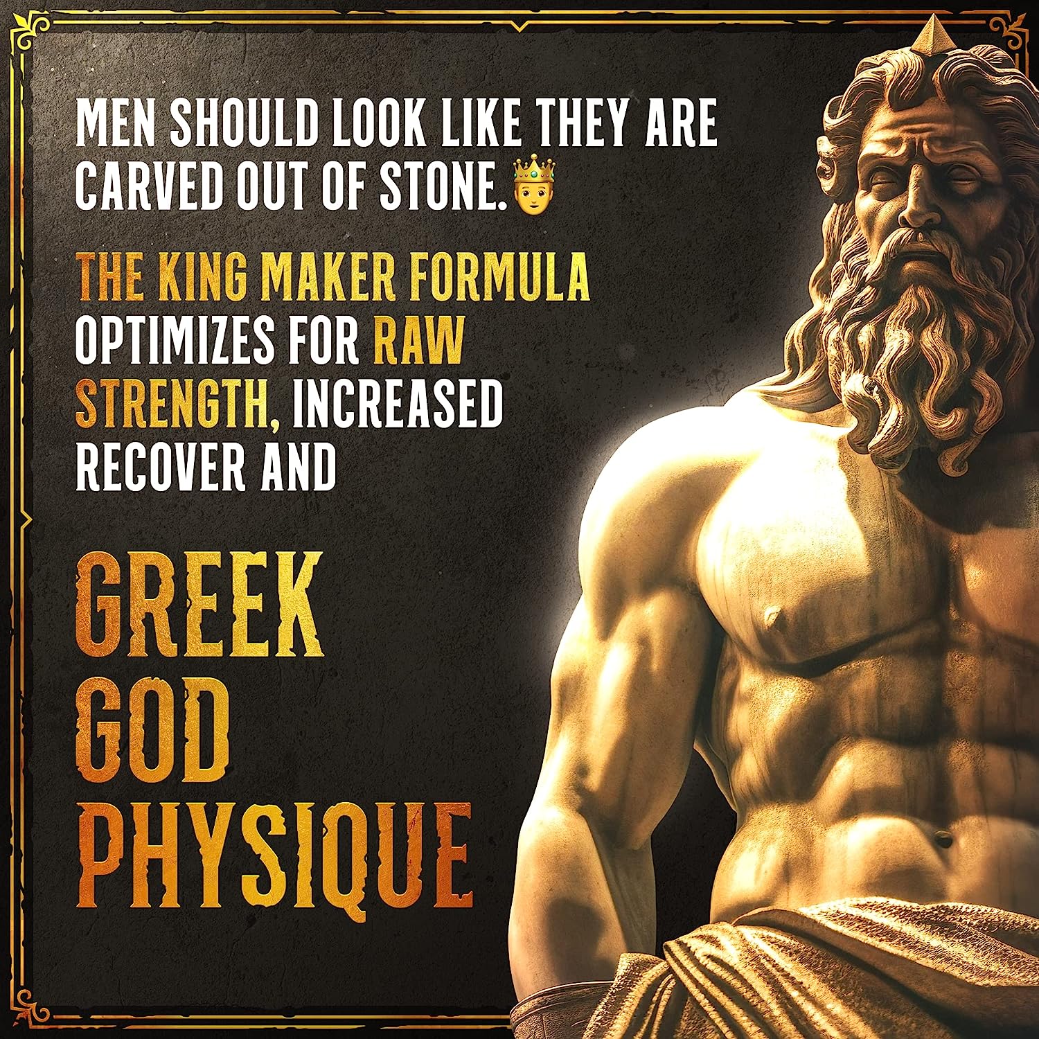 Top Shelf Grind King Maker, 13-in-1 Anabolic Supplement for Men to Increas