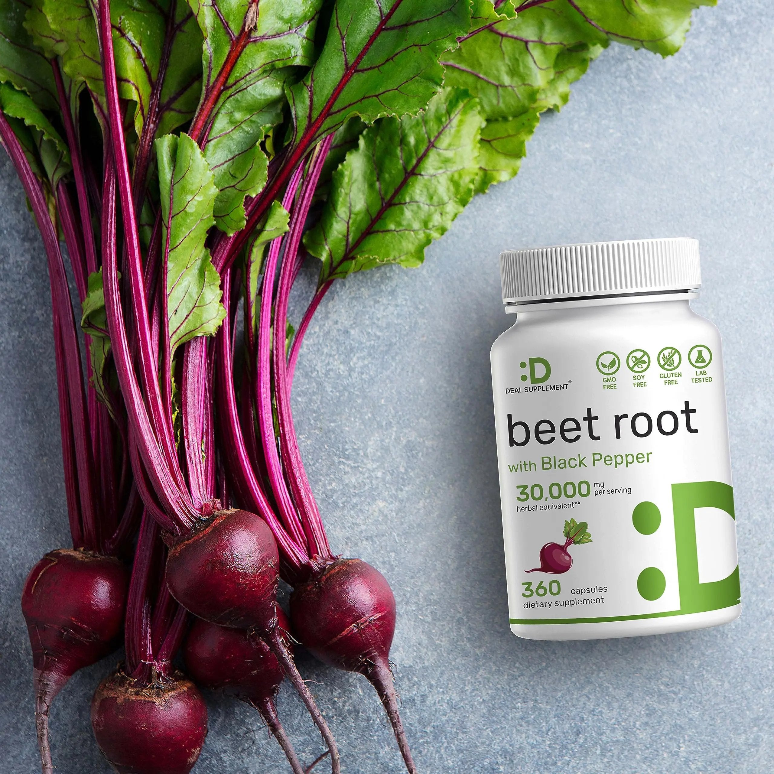Two Pack Beet Root Capsules 30000mg Per Serving, 720 Counts | with Black Pepper Extract – Enhanced Absorption, Pure Beet Root Powder Source – Nitric Oxide Supplements