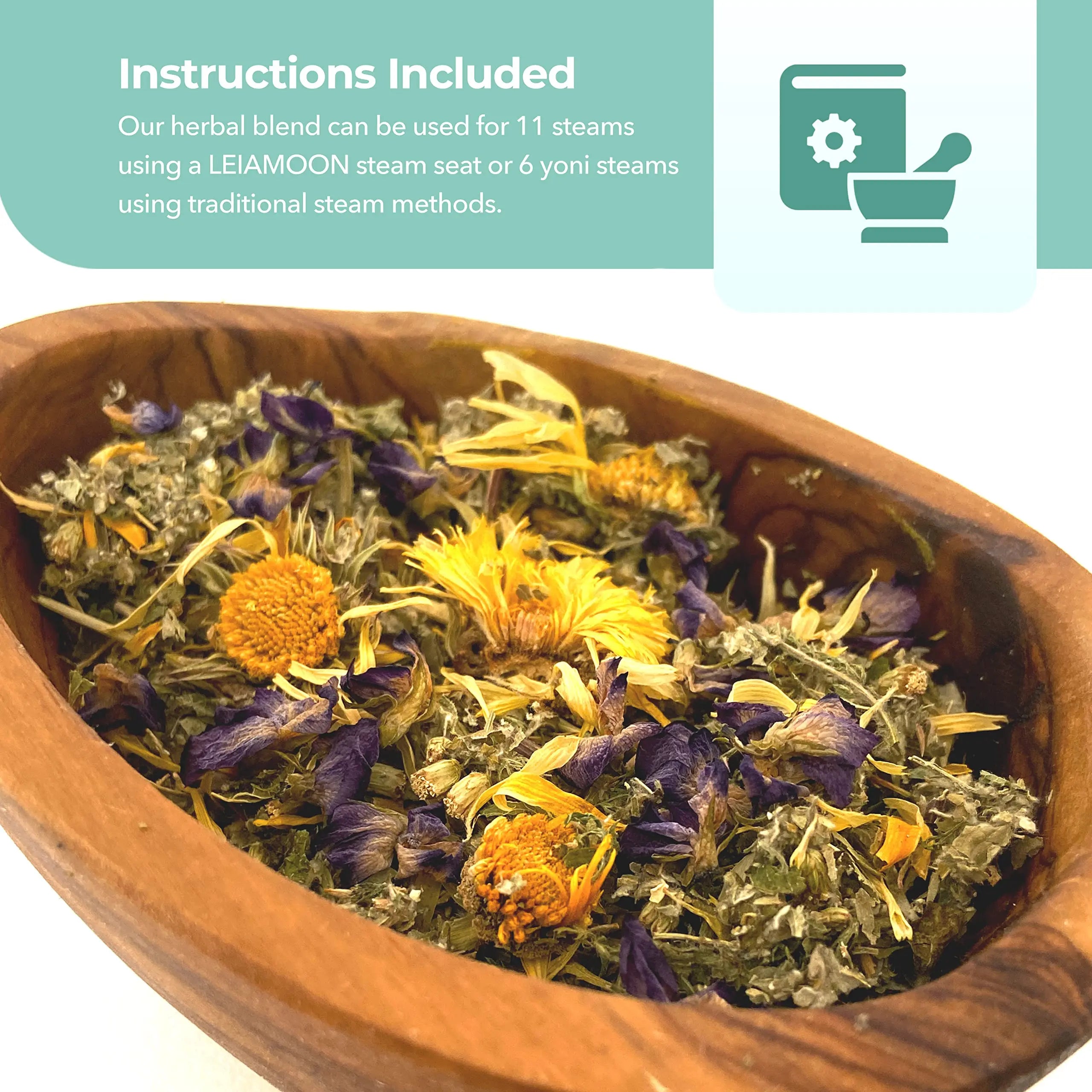 Leiamoon - Vaginal Steam Herbs Blends V Steam Kit for Cleansing, Regulating, and Balancing Leiamoon