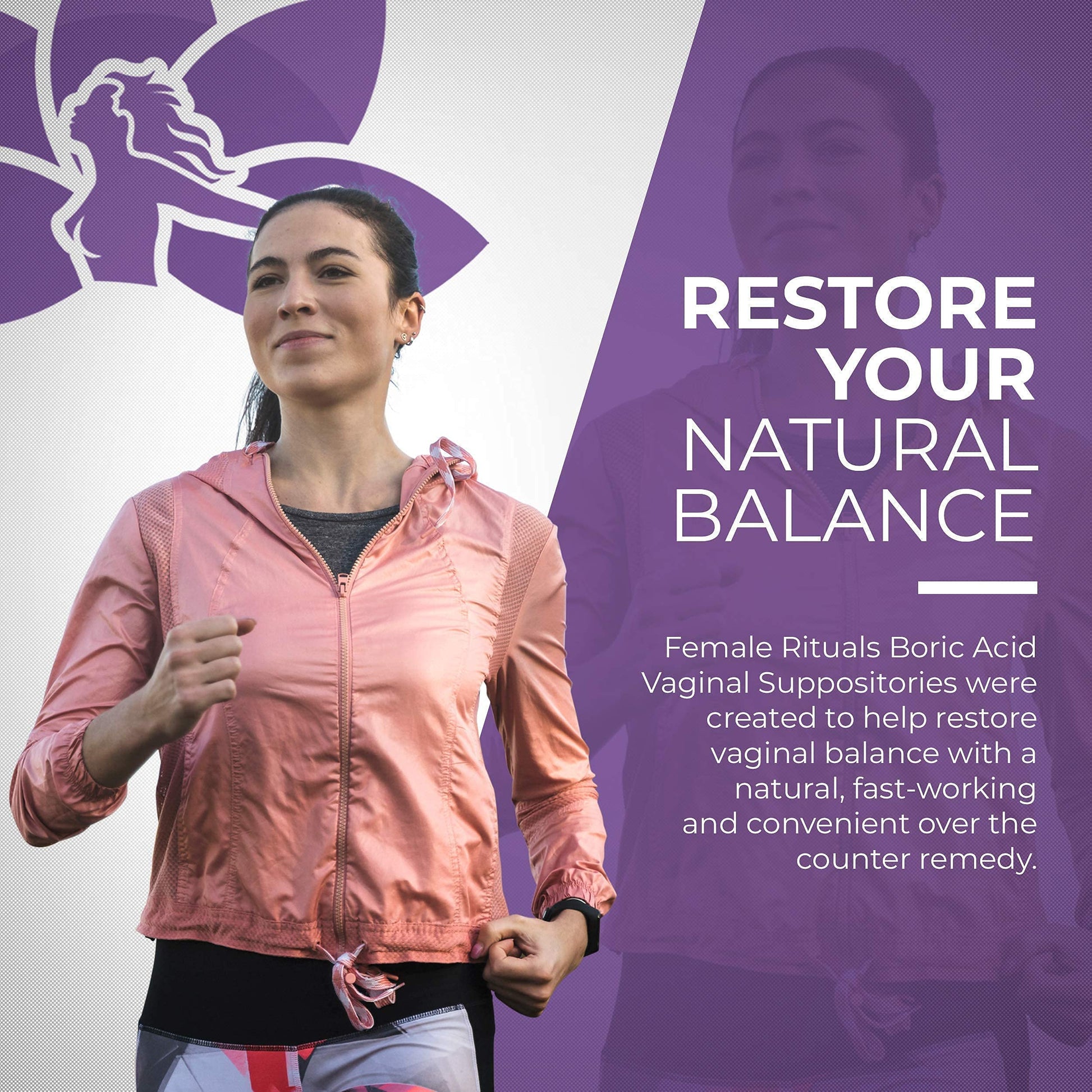 FEMALE RITUALS - Vaginal Moisturizer Boric Acid Suppositories for PH Balance - Bad Odors FEMALE RITUALS