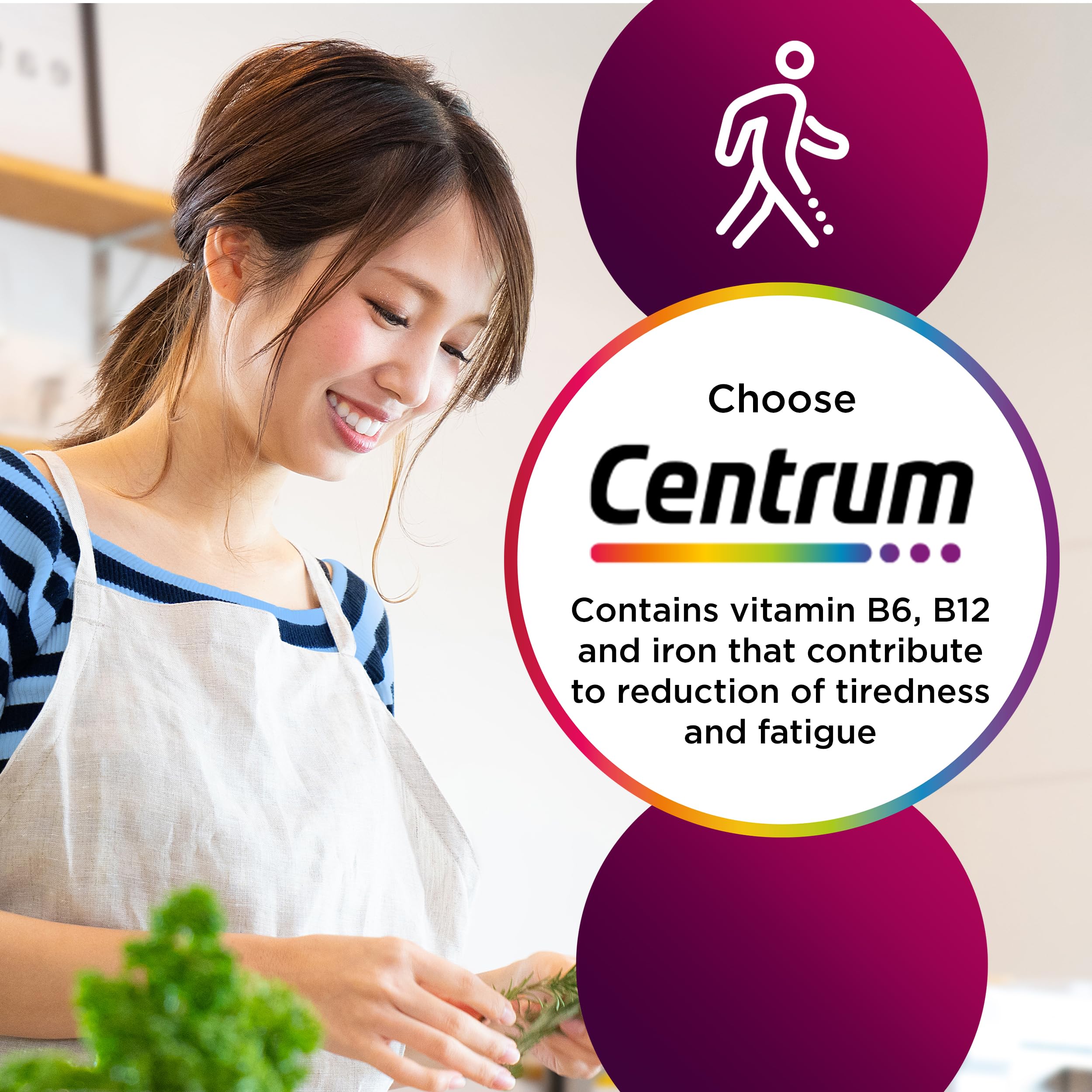 Centrum Women Tablets Multivitamin & Mineral Supplements, with 23 essential nutrients Centrum