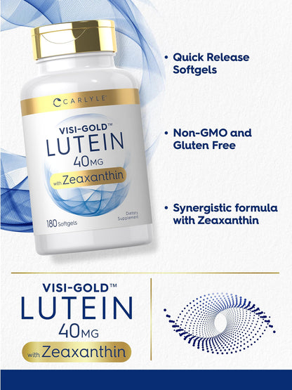 Carlyle Lutein and Zeaxanthin 40 mg | 180 Softgels | Eye Health Vitamins