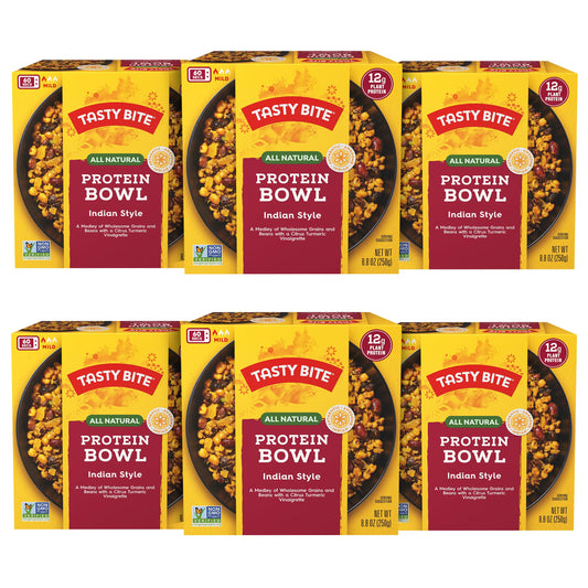 TASTY BITE Indian Protein Bowl, 8.8 Ounce, Pack of 6, Ready to Eat, Microwaveable
