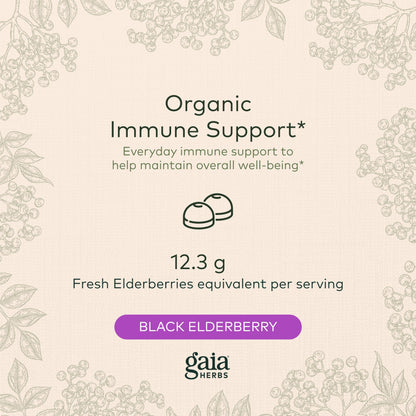 Gaia Herbs Black Elderberry (Sambucus Nigra) Extra Strength Gummies