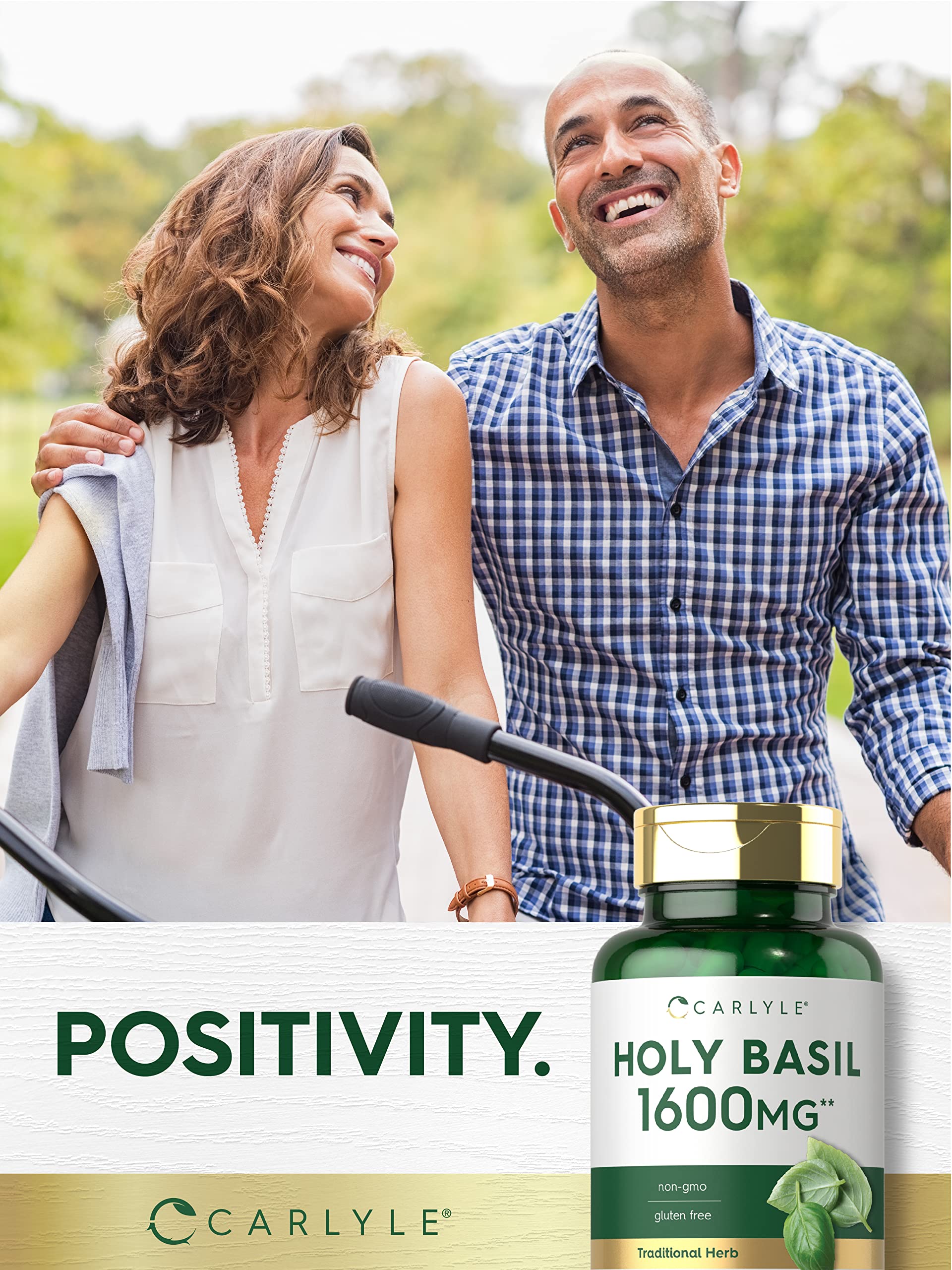 Carlyle Holy Basil Capsules 1600 mg | 200 Count | Tulsi Holy Basil Leaf Extract | Herbal Carlyle