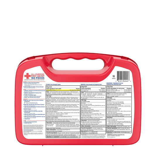 Johnson & Johnson All-Purpose Portable Compact First Aid Kit for Minor Cut