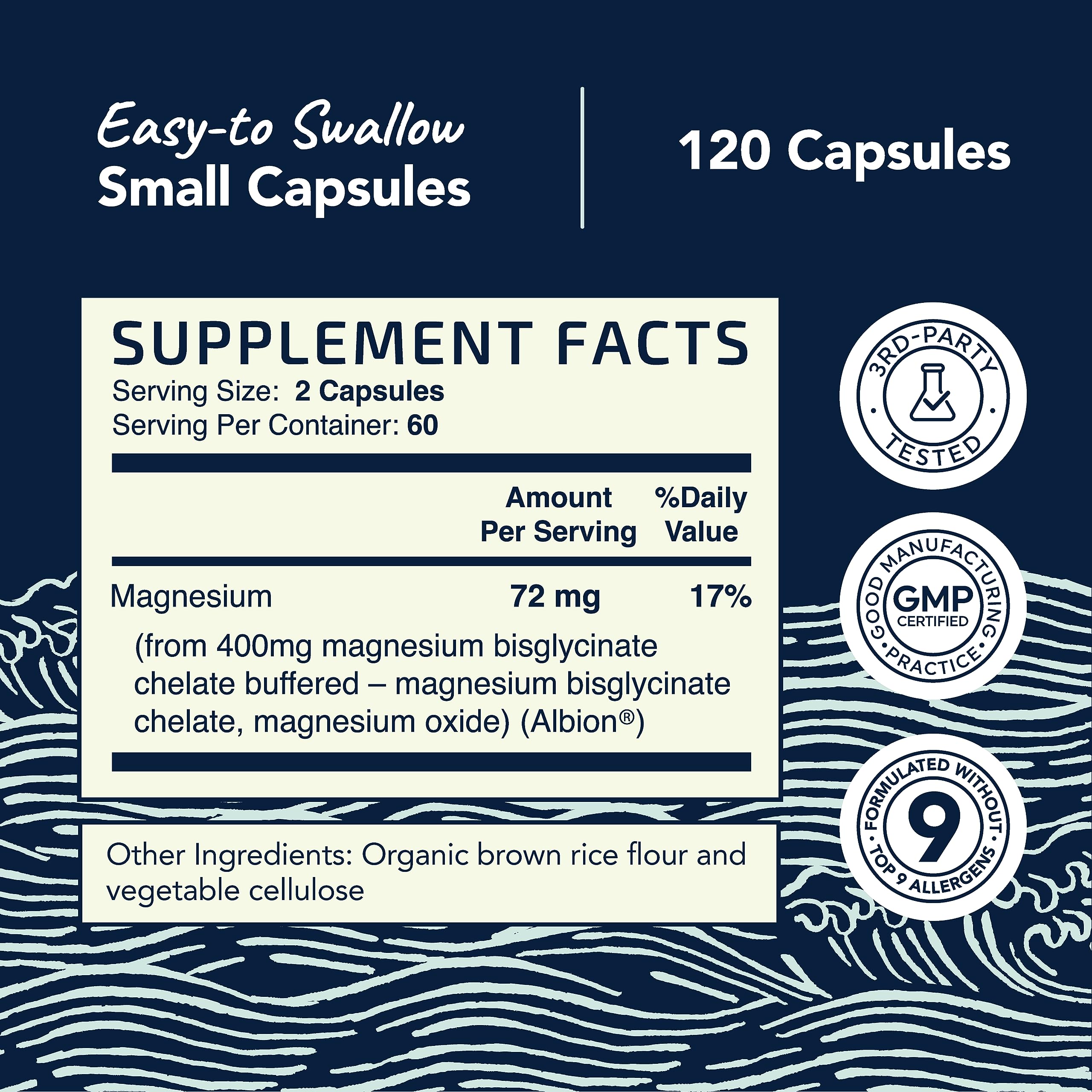 Magnesium Bisglycinate 400mg | Chelated Bisglycinate for Muscle Relaxation, Bones Nobi Nutrition