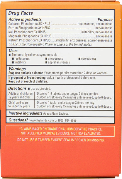 Hyland's Nerve Tonic Stress Relief Tablets, Natural Relief of Restlessness, Nervousness