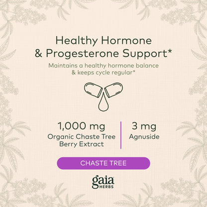 Gaia Herbs Vitex Berry (Chaste Tree) - Supports Hormone Balance & Fertility