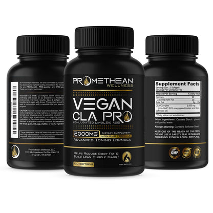 Vegan CLA Pro 2000 mg Pure Premium CLA Safflower Oil Conjugated Linoleic Acid Best